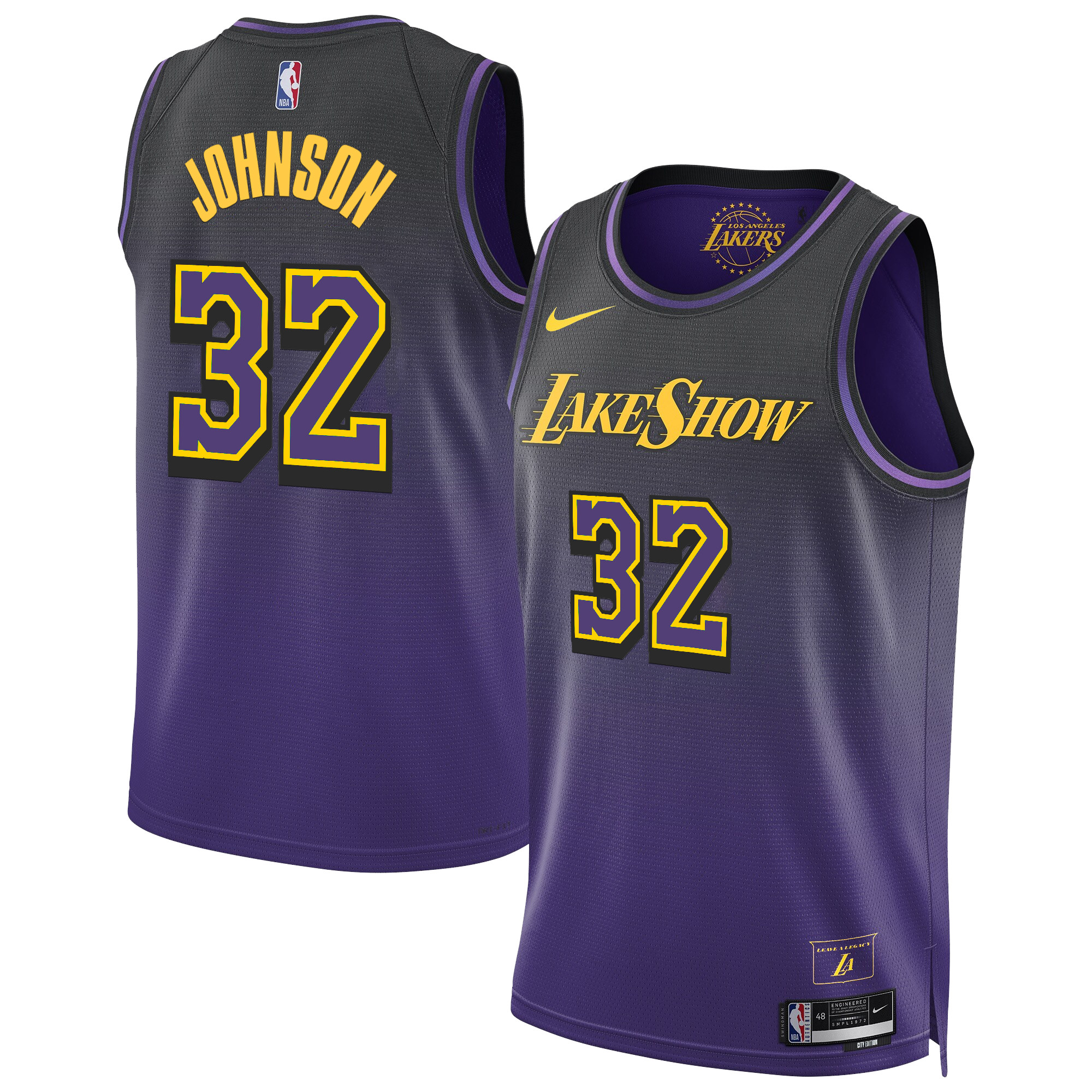 Magic Johnson Men's Los Angeles Lakers Swingman 2024/25 City Jersey - All Stitched