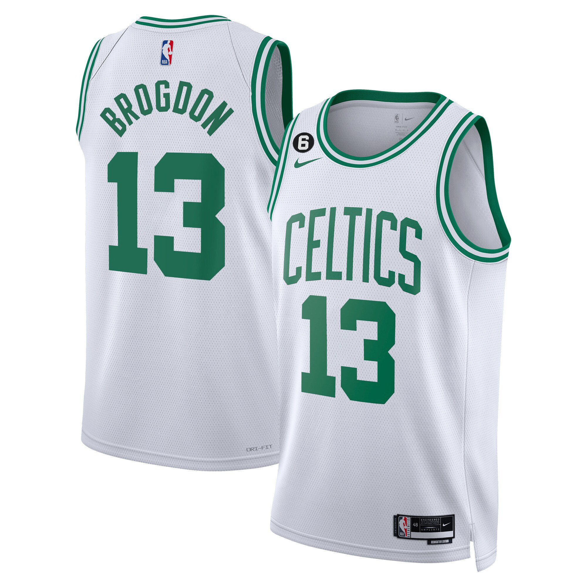 Malcolm Brogdon Men's Boston Celtics Bill Russell Patch Collection Association Jersey - All Stitched