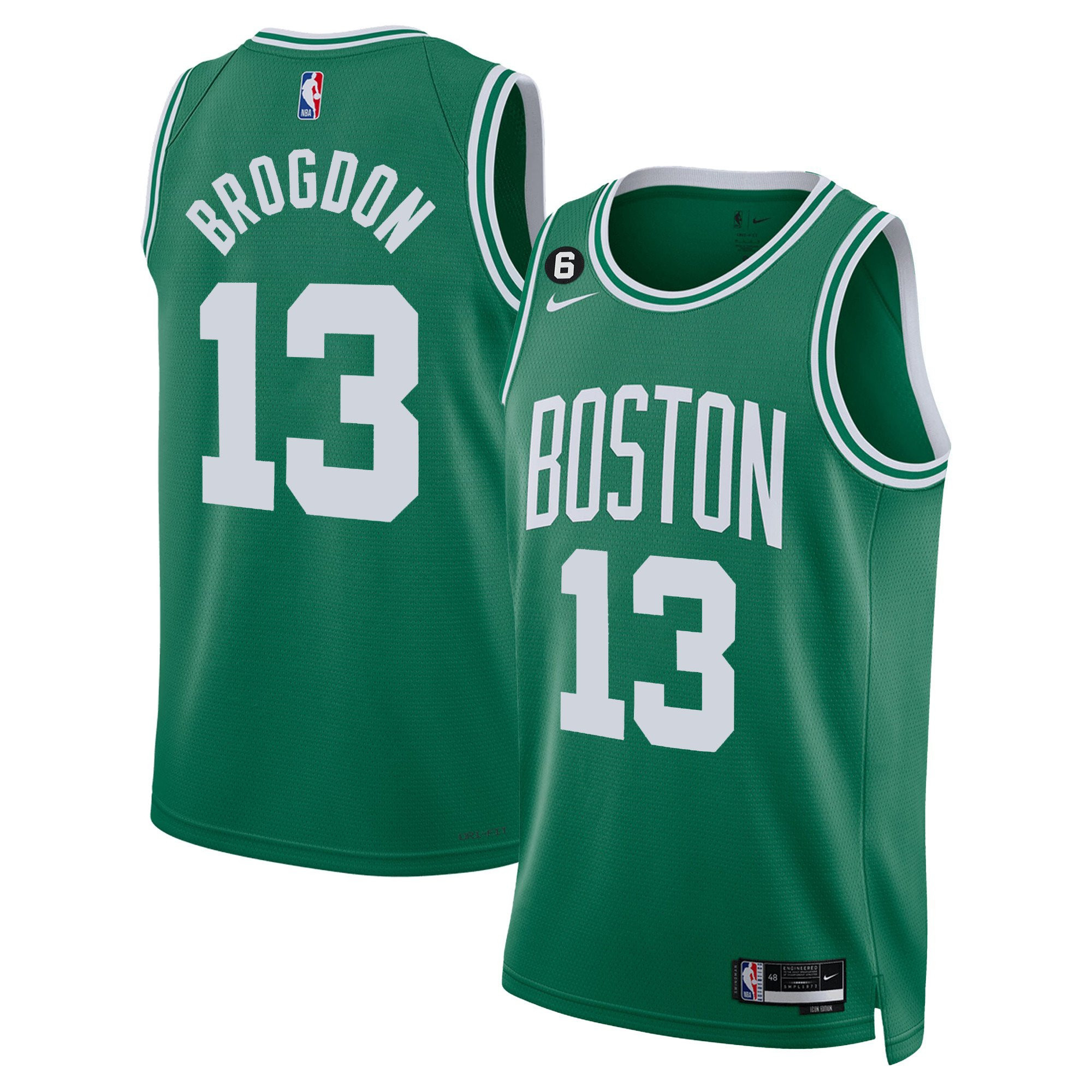 Malcolm Brogdon Men's Boston Celtics Bill Russell Patch Collection Icon Jersey - All Stitched