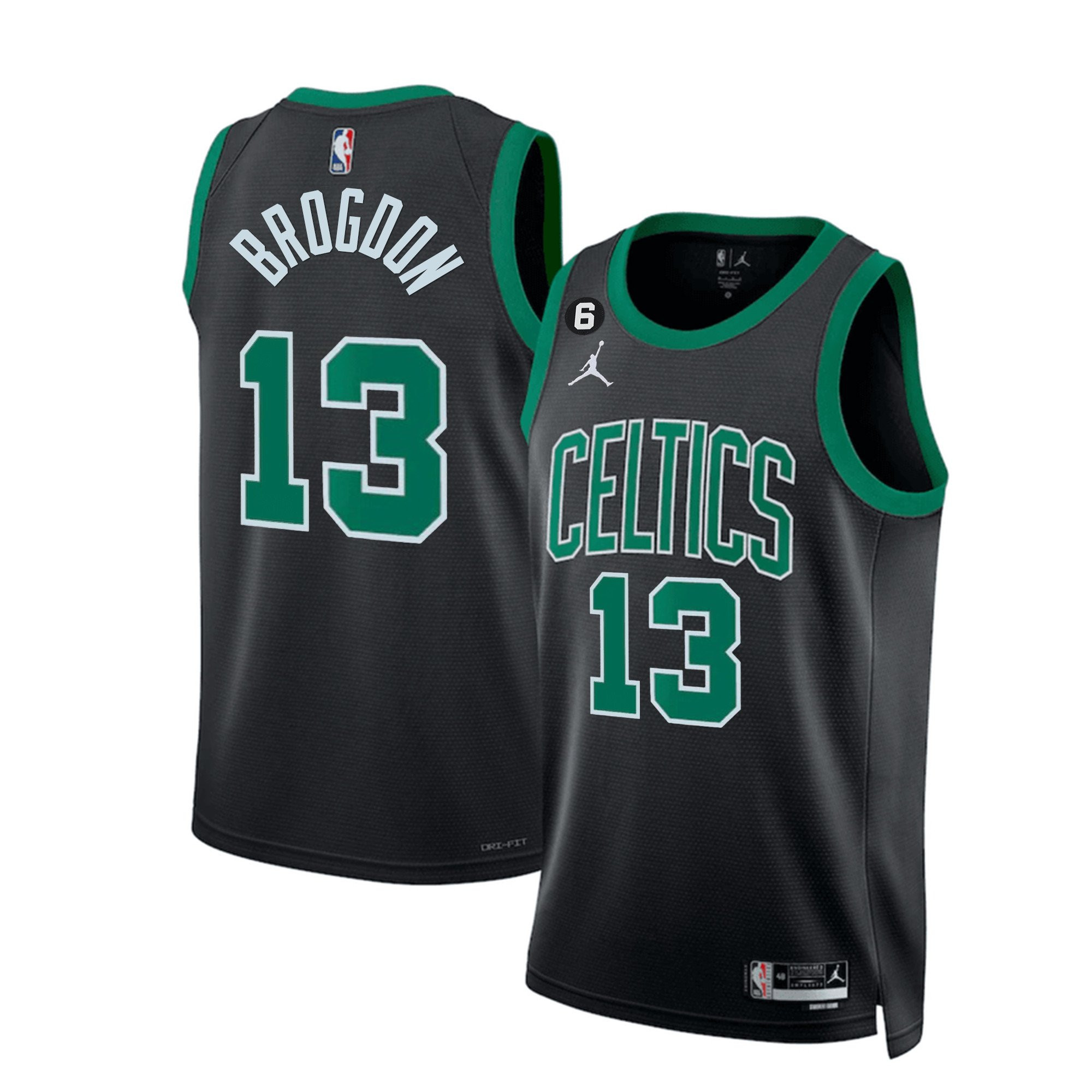 Malcolm Brogdon Men's Boston Celtics Bill Russell Patch Collection Statement Jersey - All Stitched