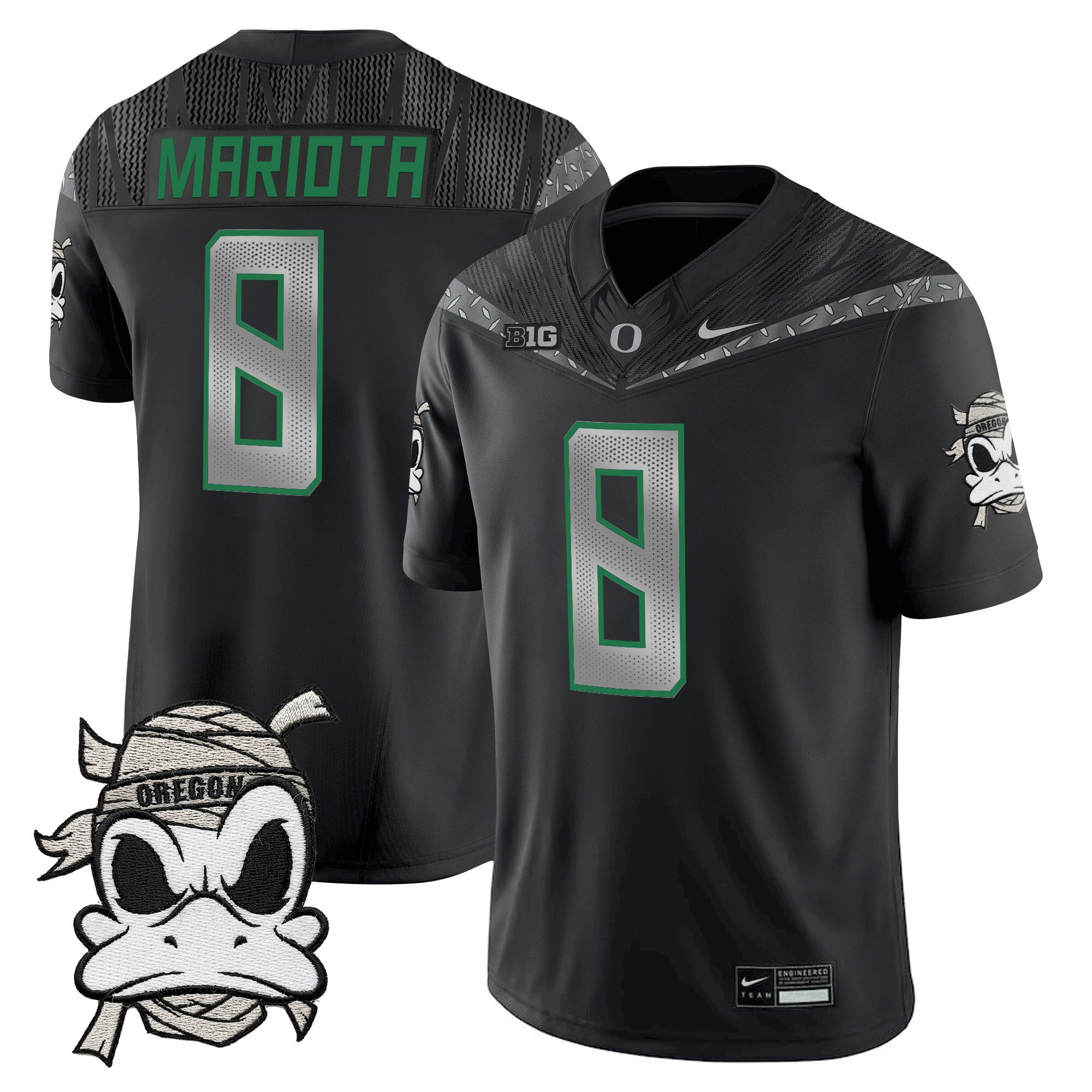 Marcus Mariota Youth's Oregon Ducks 2025 Mummy Duck Vapor Limited Black Jersey - All Stitched