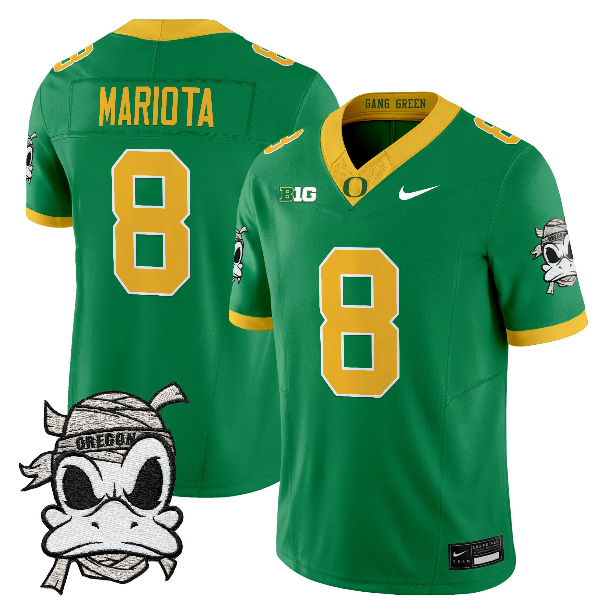 Marcus Mariota Youth's Oregon Ducks 2025 Mummy Duck Vapor Limited Green Jersey - All Stitched