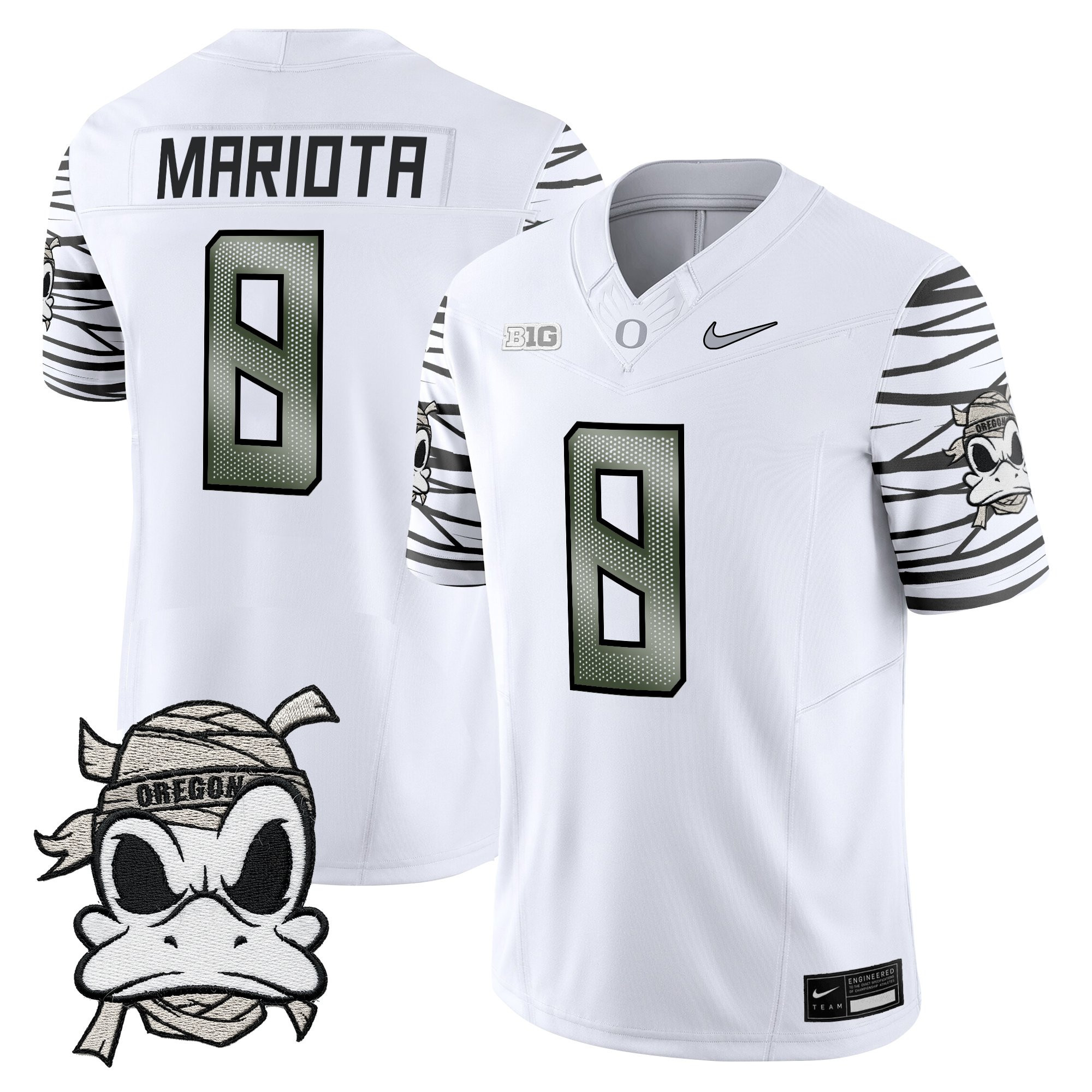 Marcus Mariota Youth's Oregon Ducks 2025 Mummy Duck Vapor Limited White Limited Jersey - All Stitched