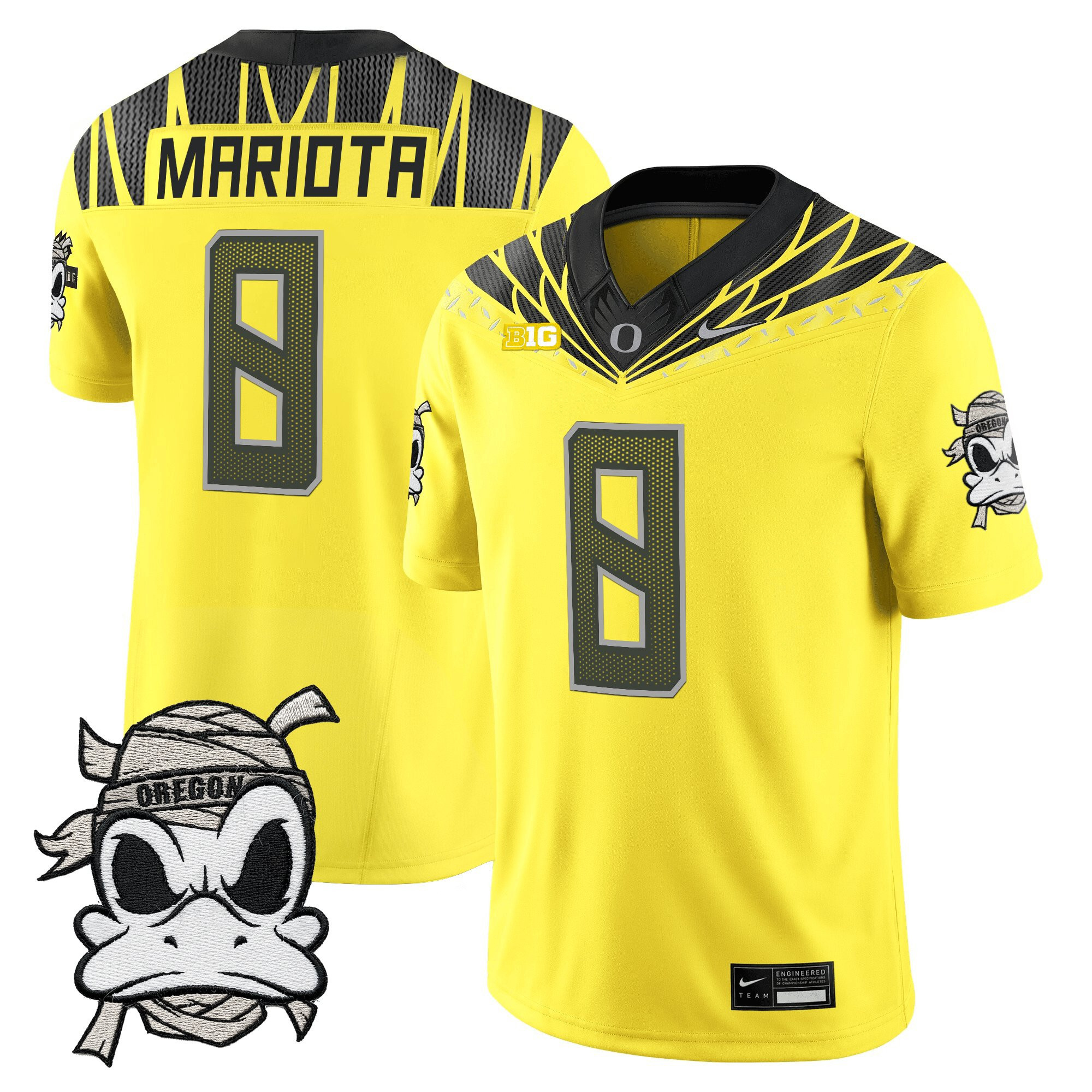 Marcus Mariota Youth's Oregon Ducks 2025 Mummy Duck Vapor Limited Yellow Jersey - All Stitched