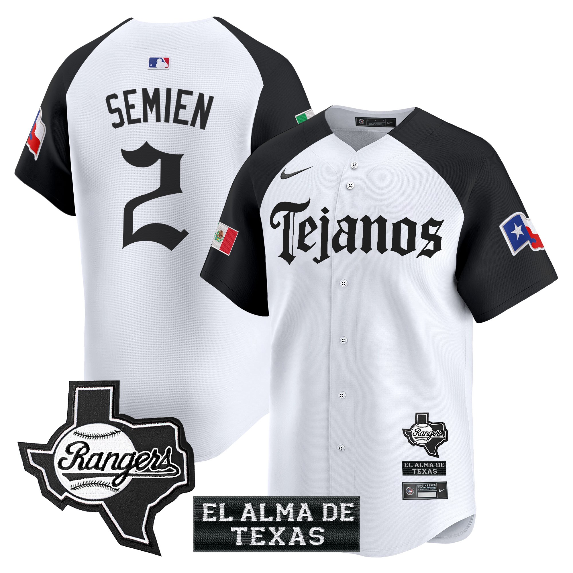 Marcus Semien Men's Texas Rangers Mexico Tejano Barrio Style Vapor Premier Limited Alternate Jersey - All Stitched