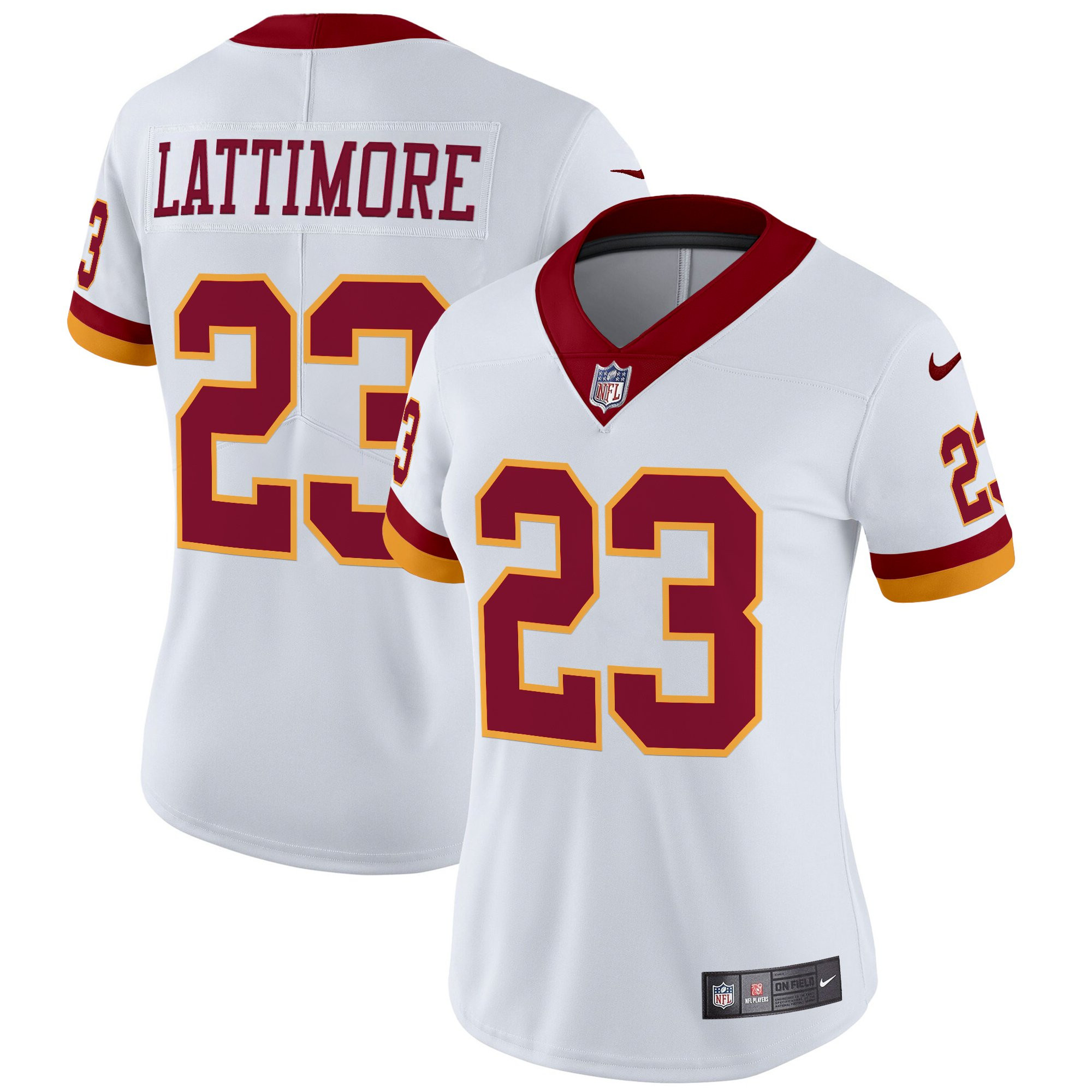 Marshon Lattimore Women's Washington Commanders Throwback Vapor Limited White Jersey - All Stitched