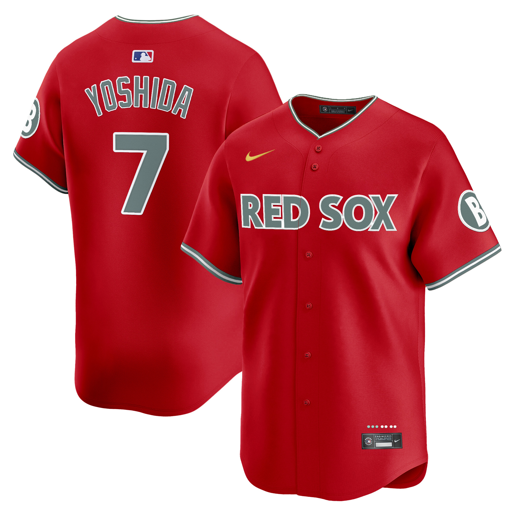 Masataka Yoshida Men's Boston Red Sox 2025 City Connect Vapor Premier Limited Red Jersey - All Stitched