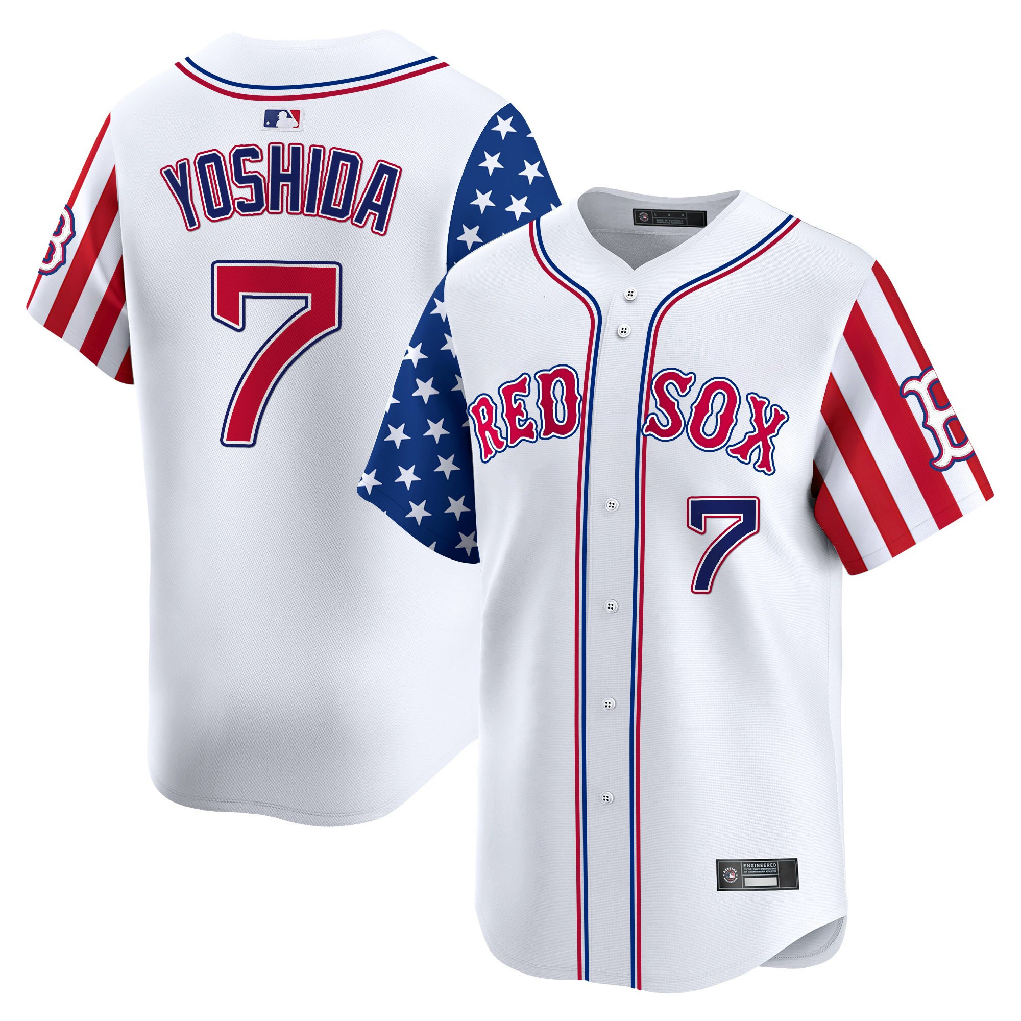 Masataka Yoshida Men's Boston Red Sox 2025 Memorial Day Vapor Premier Limited White Jersey - All Stitched