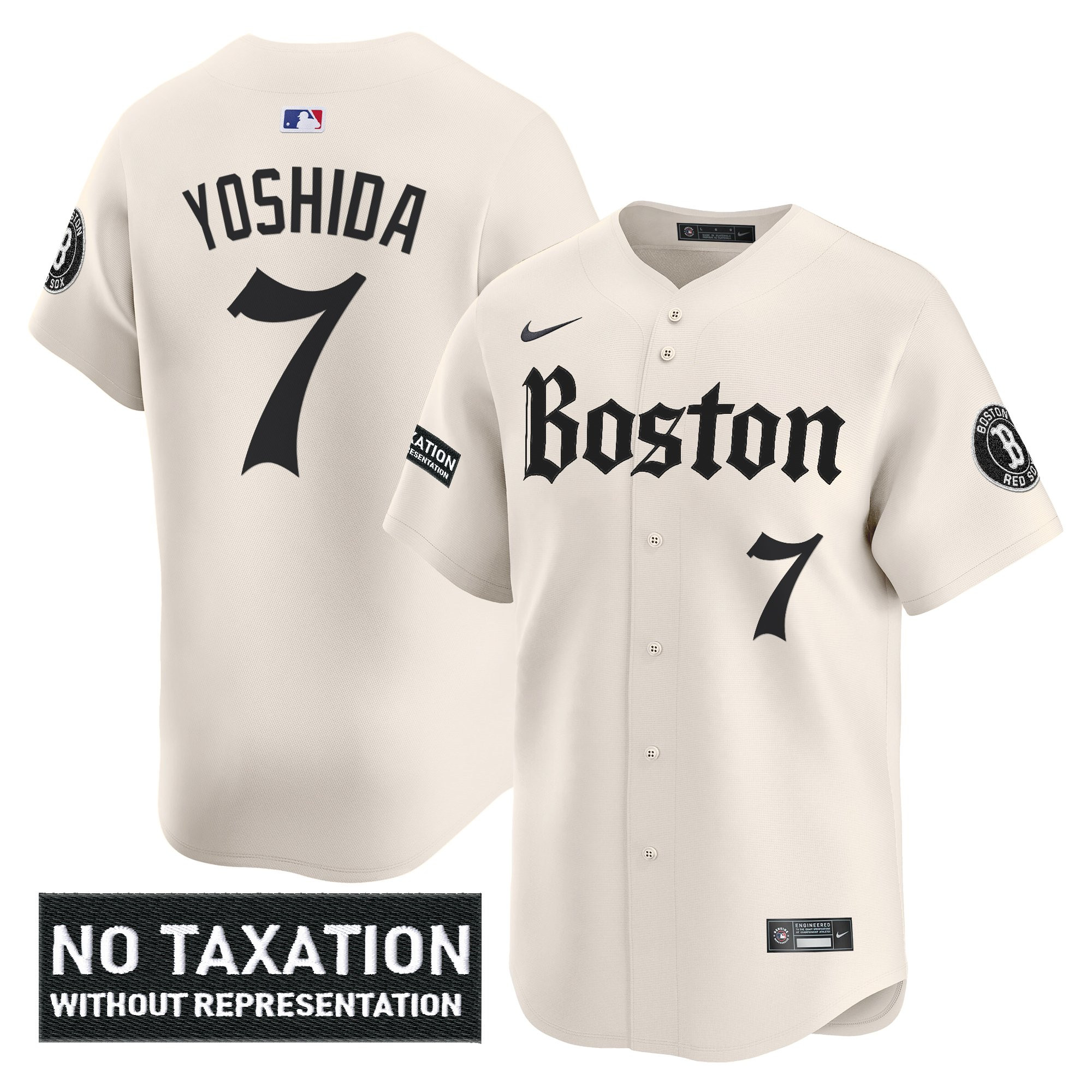 Masataka Yoshida Men's Boston Red Sox Retro Newspaper Edition Vapor Premier Limited Retro Newspaper Jersey - All Stitched