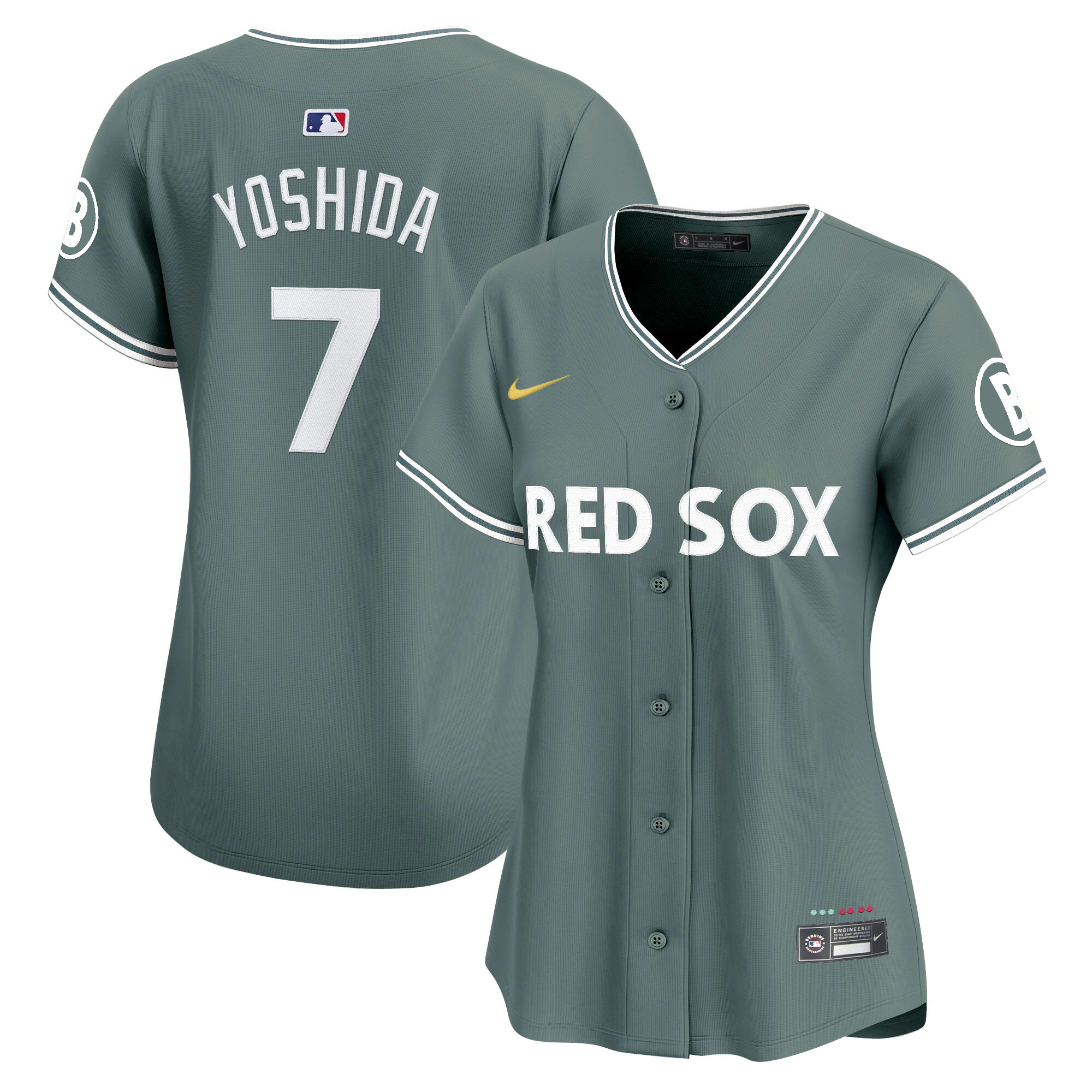 Masataka Yoshida Women's Boston Red Sox 2025 City Connect Vapor Premier Limited Green Jersey - All Stitched