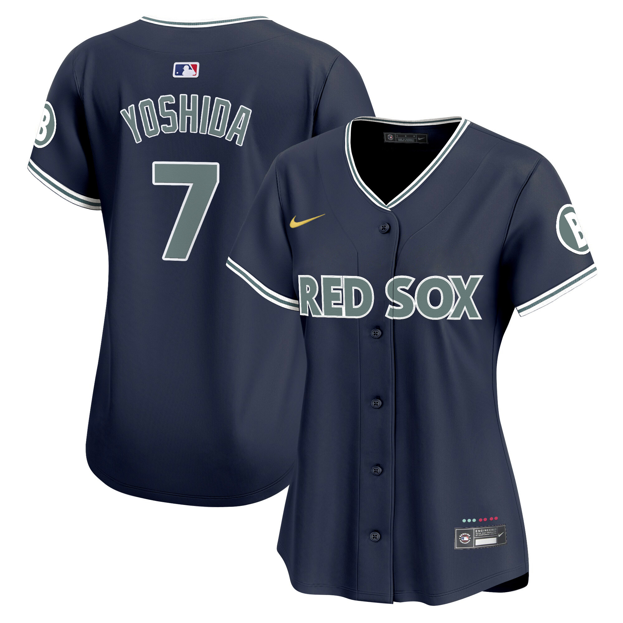 Masataka Yoshida Women's Boston Red Sox 2025 City Connect Vapor Premier Limited Navy Jersey - All Stitched