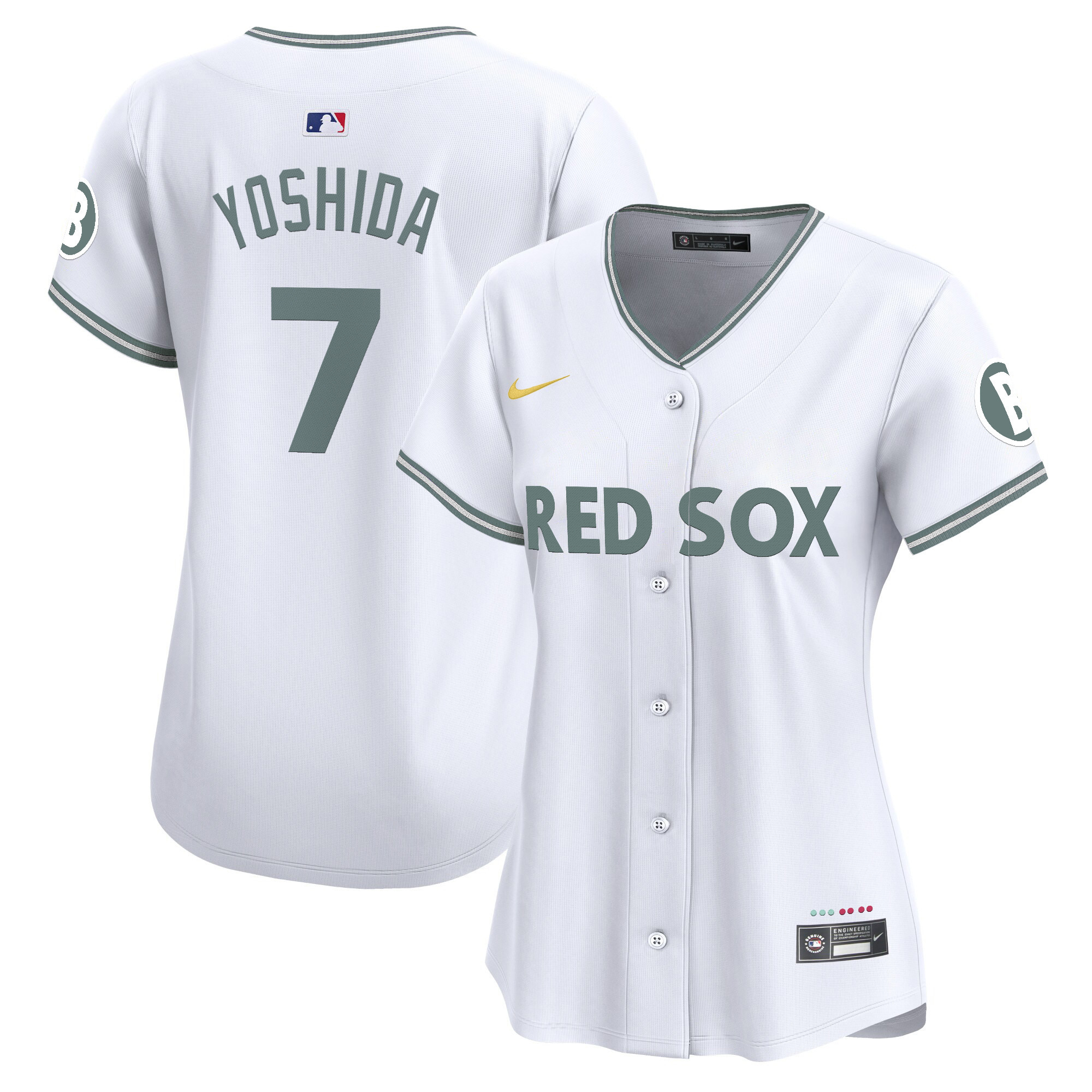 Masataka Yoshida Women's Boston Red Sox 2025 City Connect Vapor Premier Limited White Jersey - All Stitched