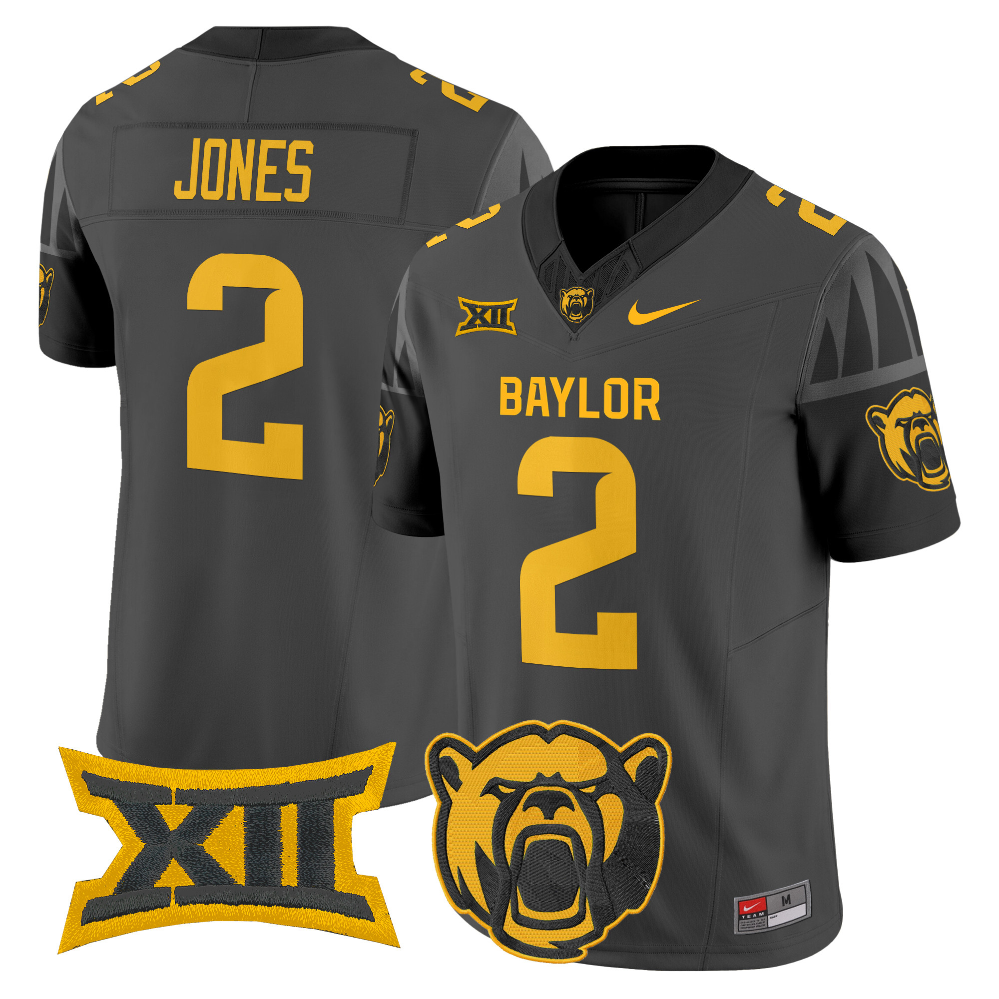 Matt Jones Men's Baylor Bears 2025 Vapor Limited Black Jersey V2 - All Stitched