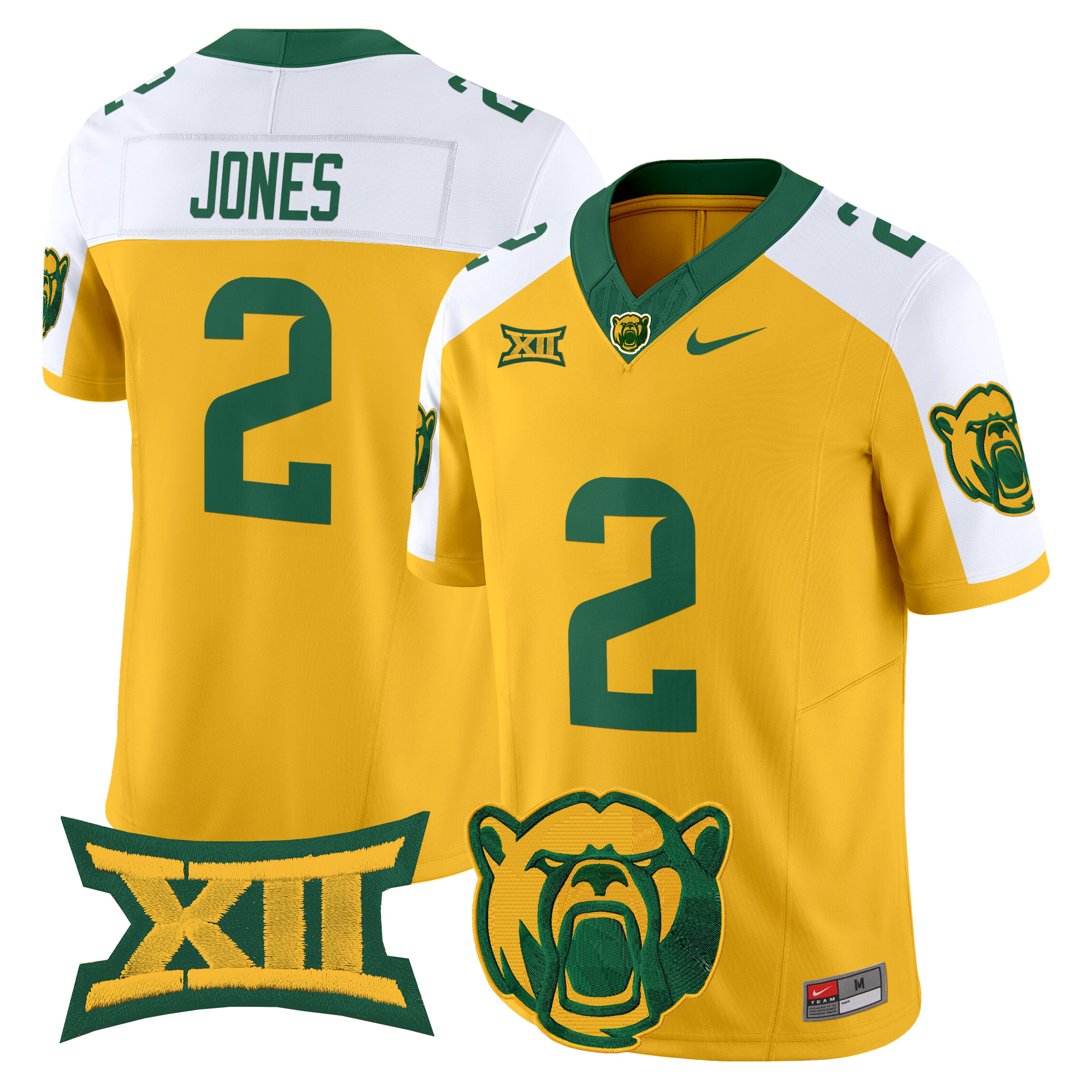 Matt Jones Men's Baylor Bears 2025 Vapor Limited Gold Alternate Jersey - All Stitched