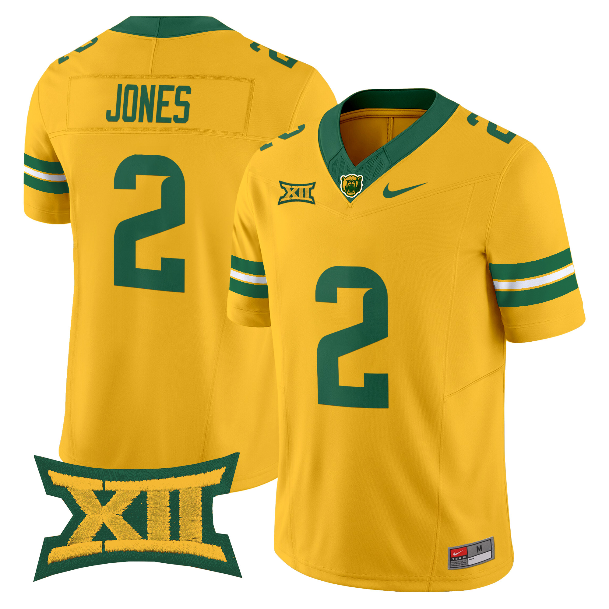 Matt Jones Men's Baylor Bears 2025 Vapor Limited Gold Jersey - All Stitched