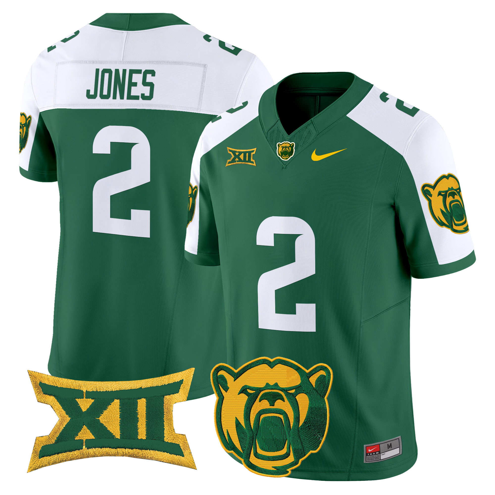 Matt Jones Men's Baylor Bears 2025 Vapor Limited Green Alternate Jersey - All Stitched