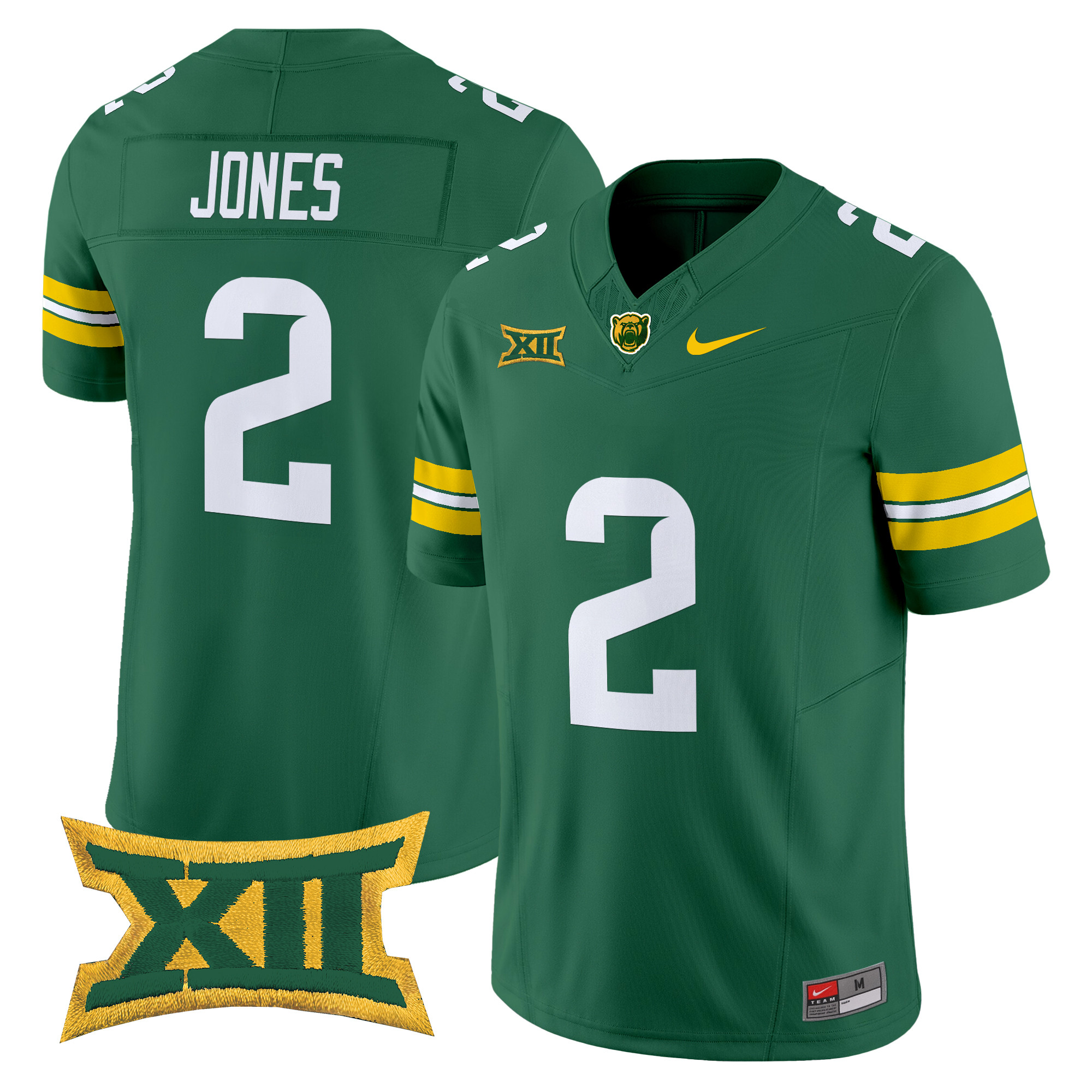 Matt Jones Men's Baylor Bears 2025 Vapor Limited Green Jersey - All Stitched