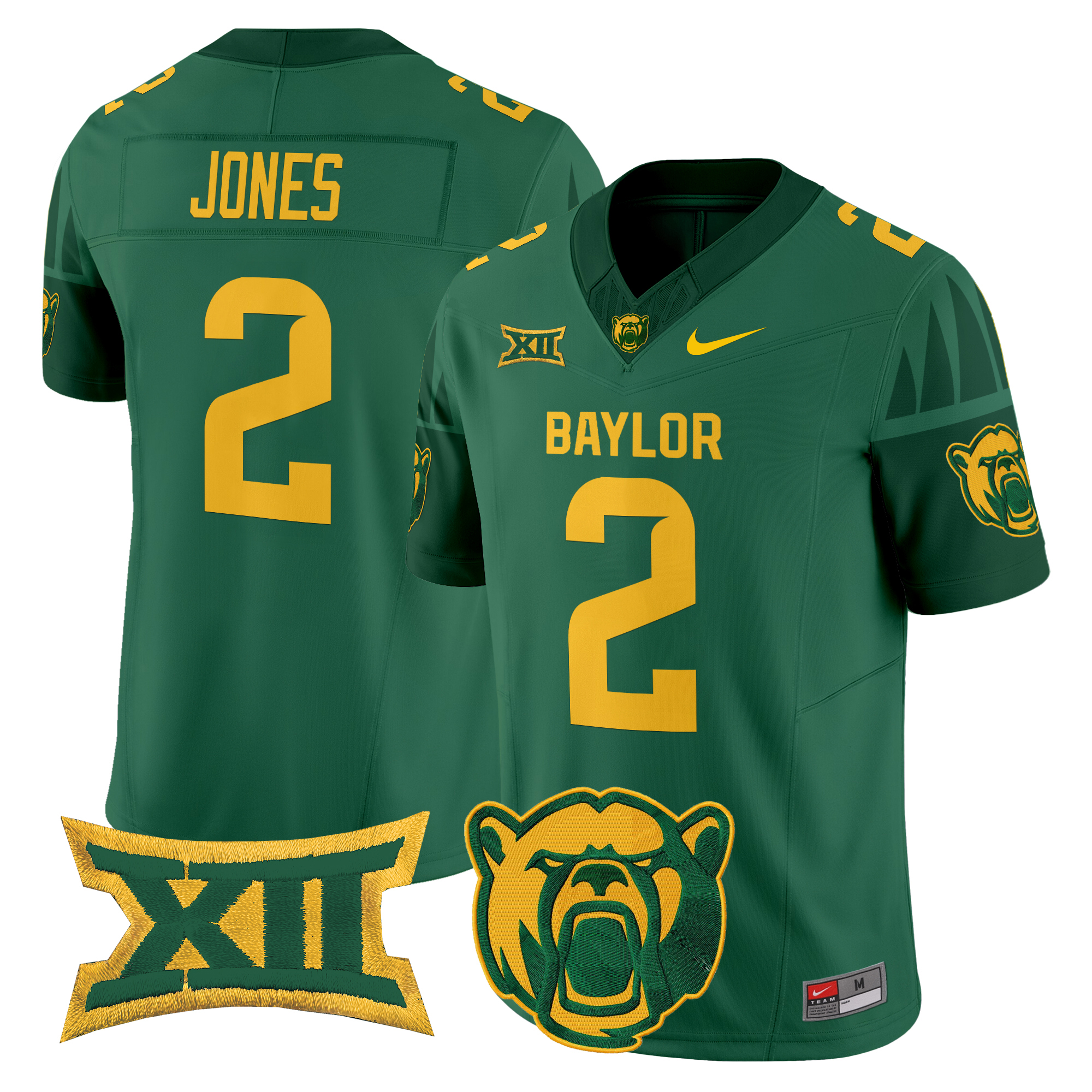 Matt Jones Men's Baylor Bears 2025 Vapor Limited Green Jersey V2 - All Stitched