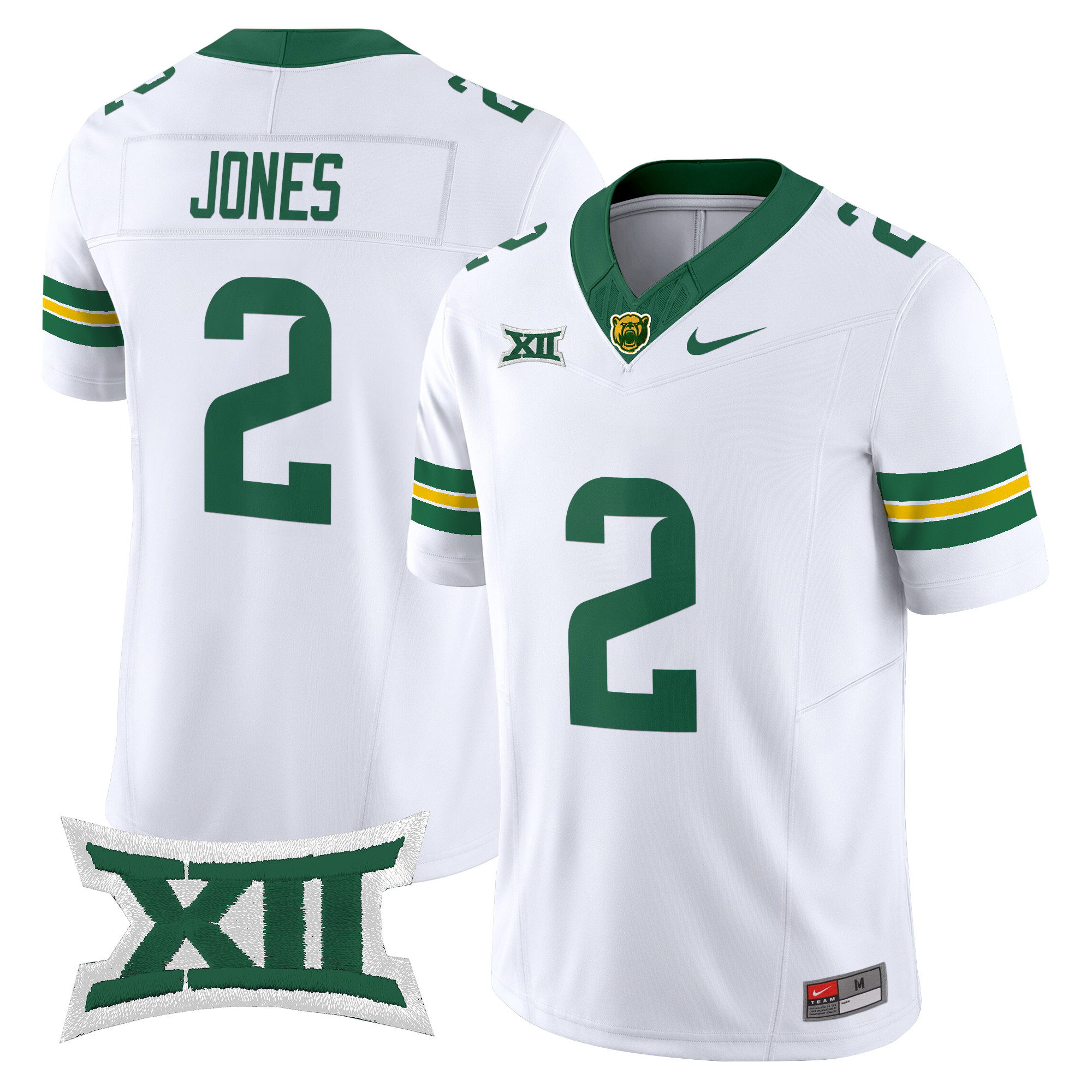 Matt Jones Men's Baylor Bears 2025 Vapor Limited White Jersey - All Stitched