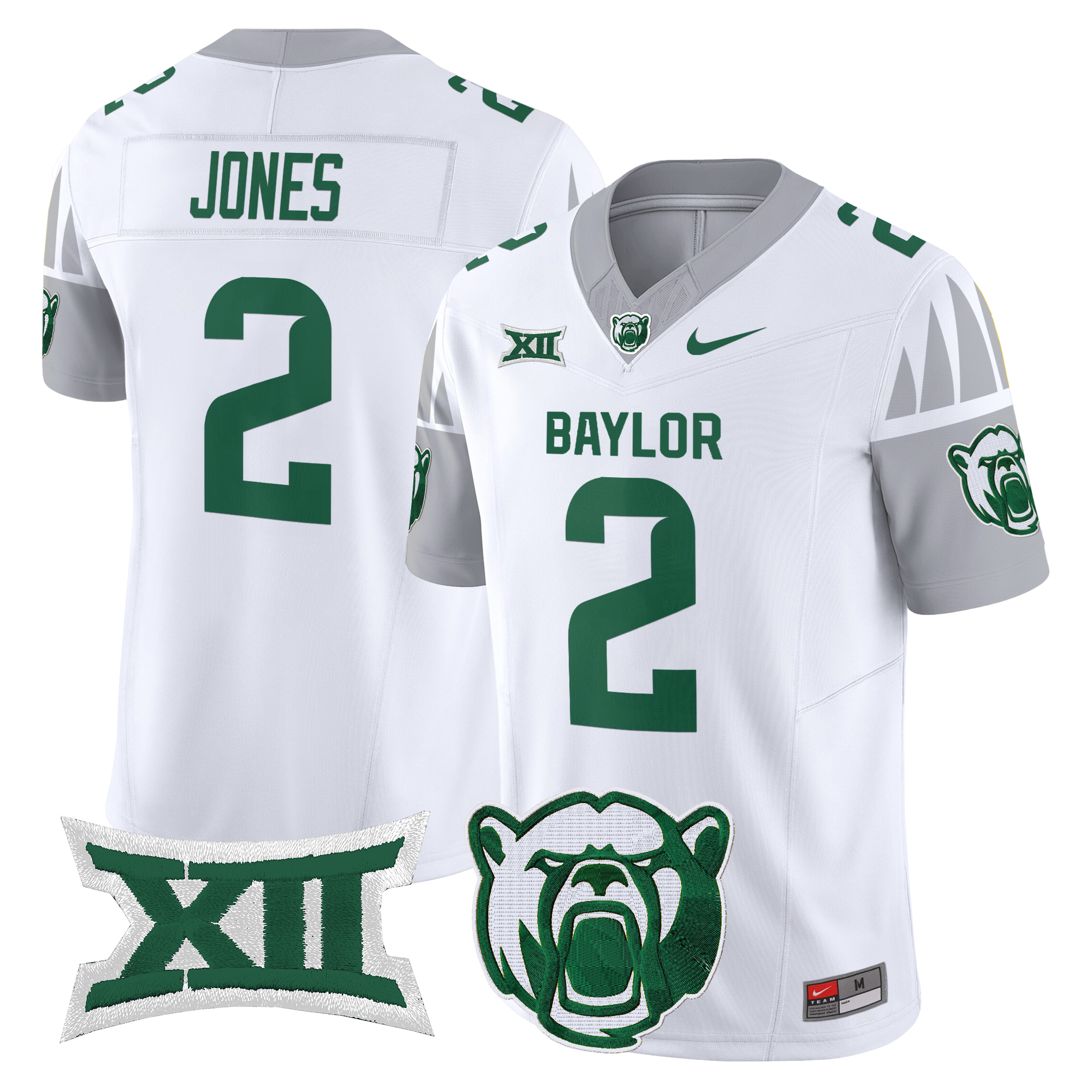 Matt Jones Men's Baylor Bears 2025 Vapor Limited White Jersey V2 - All Stitched