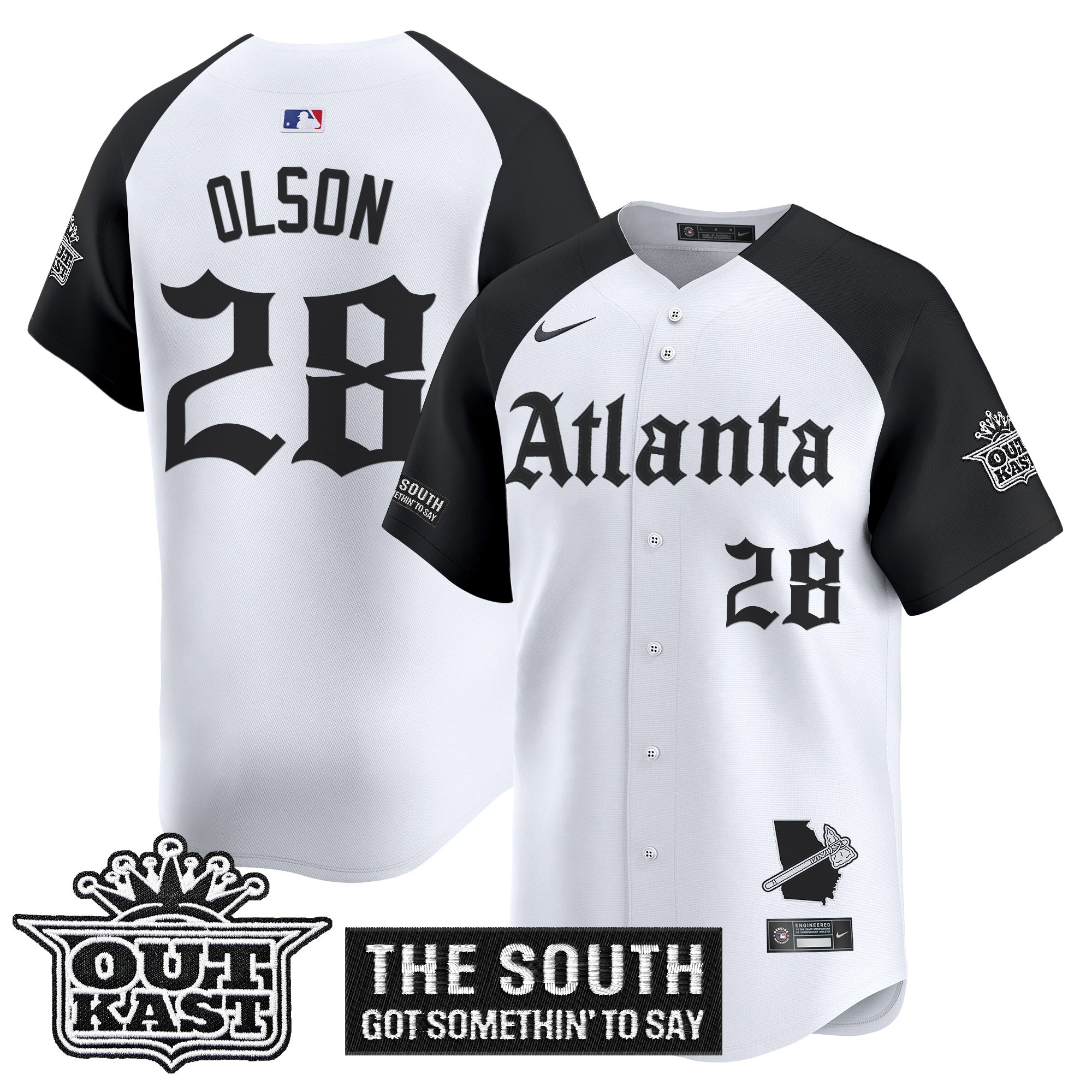Matt Olson Men's Atlanta Braves Gothic South x Outkast Edition Vapor Premier Limited Alternate Jersey - All Stitched