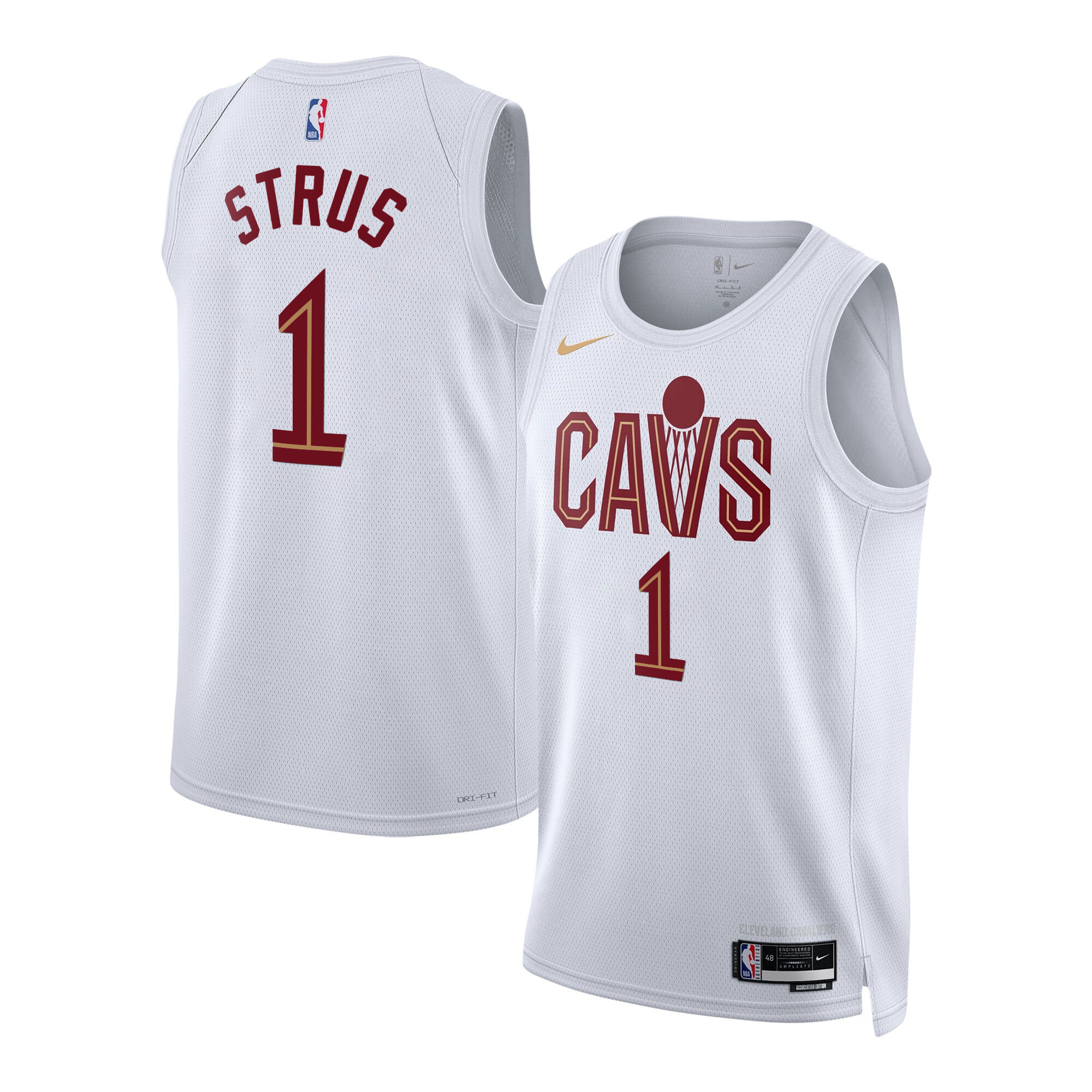 Max Strus Men's Cleveland Cavaliers Swingman Association Jersey - All Stitched