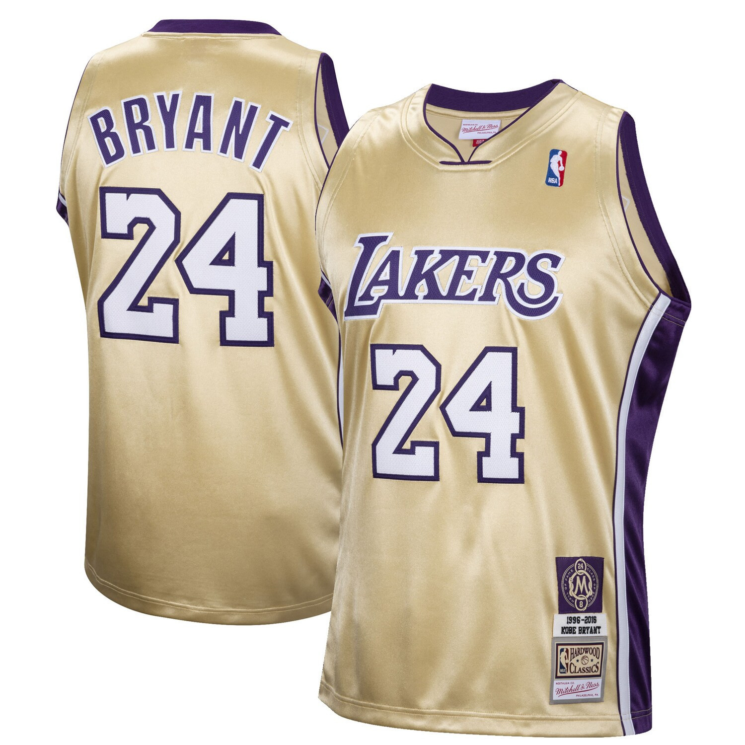 Men's 2023 Kobe Bryant Los Angeles Lakers Collection Hardwood Gold Jersey - All Stitched