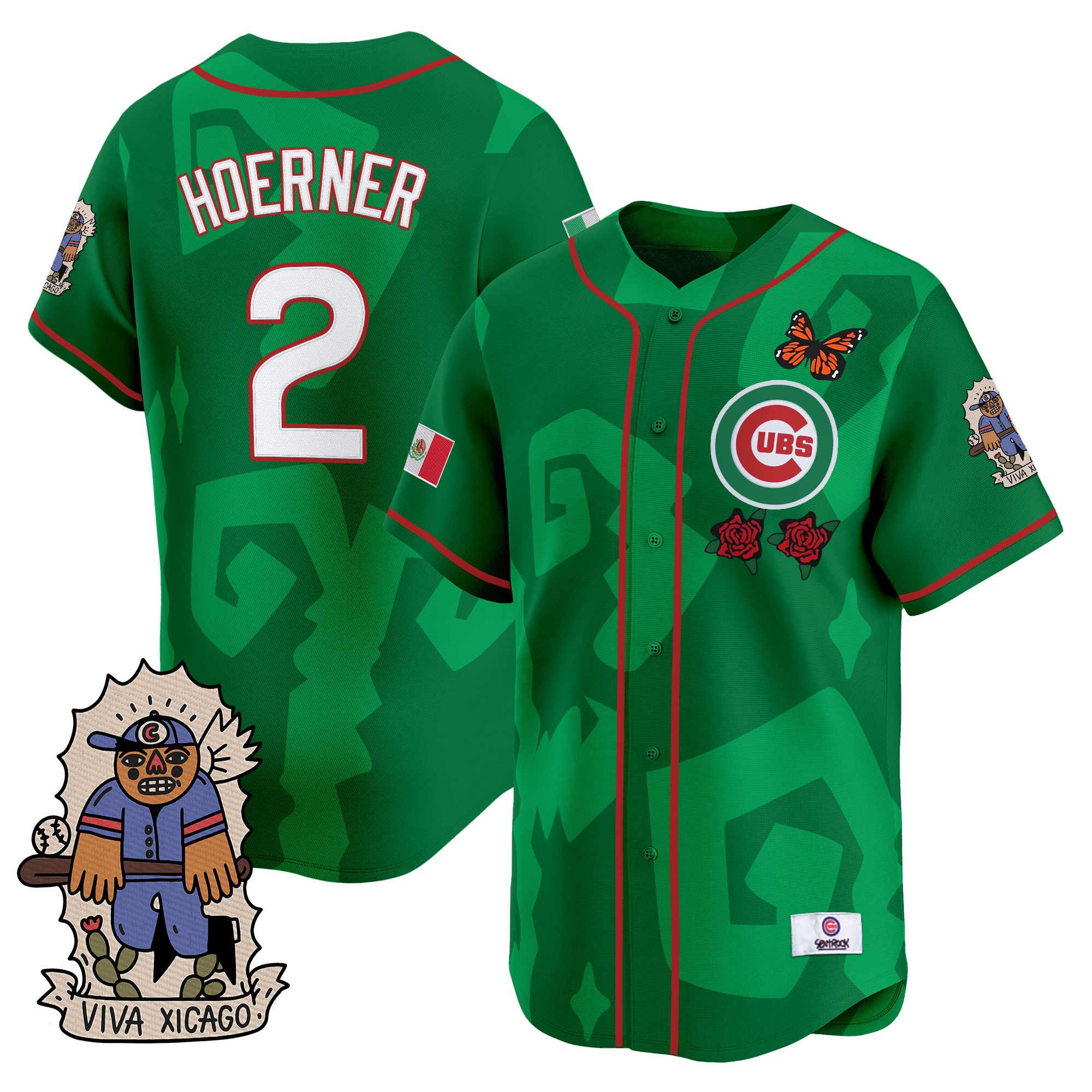 Men's 2025 Chicago Cubs Mexican Heritage Vapor Premier Limited Nico Hoerner Jersey - Stitched