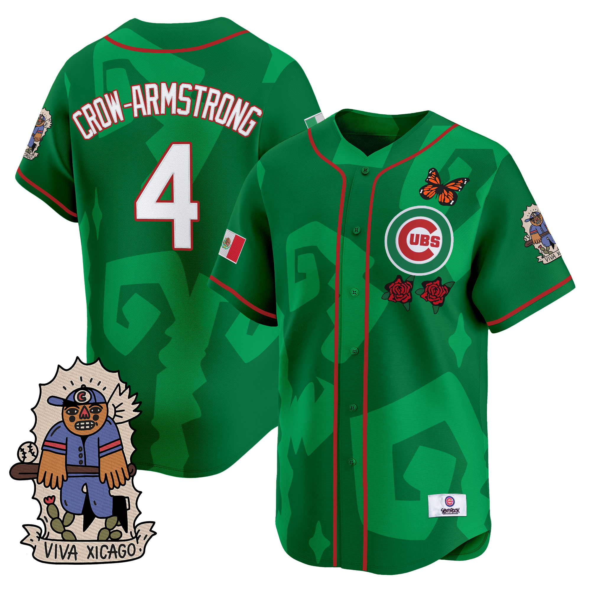 Men's 2025 Chicago Cubs Mexican Heritage Vapor Premier Limited Pete Crow-Armstrong Jersey - Stitched