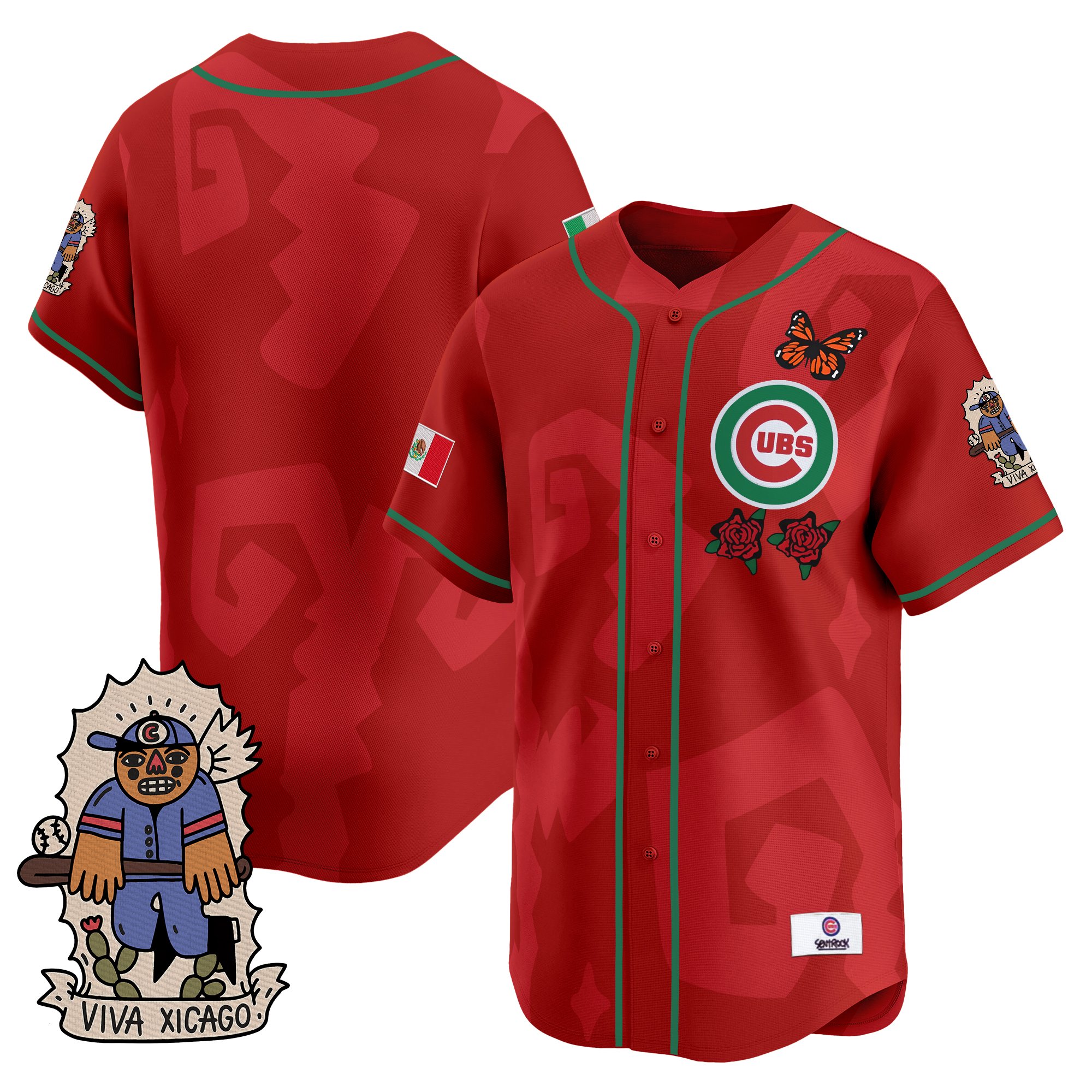 Men's 2025 Chicago Cubs Mexican Heritage Vapor Premier Limited Red Jersey - Stitched