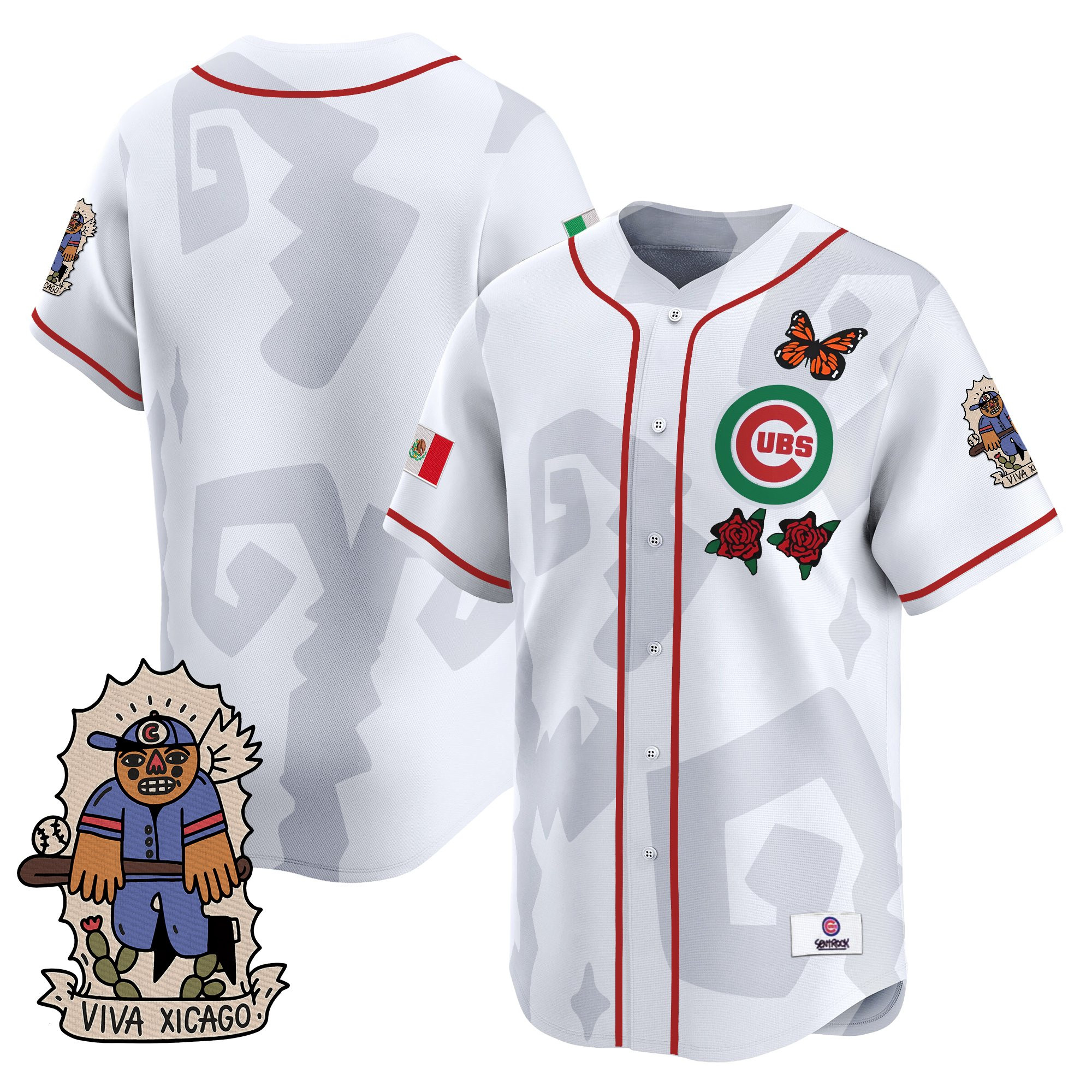 Men's 2025 Chicago Cubs Mexican Heritage Vapor Premier Limited White Jersey - Stitched