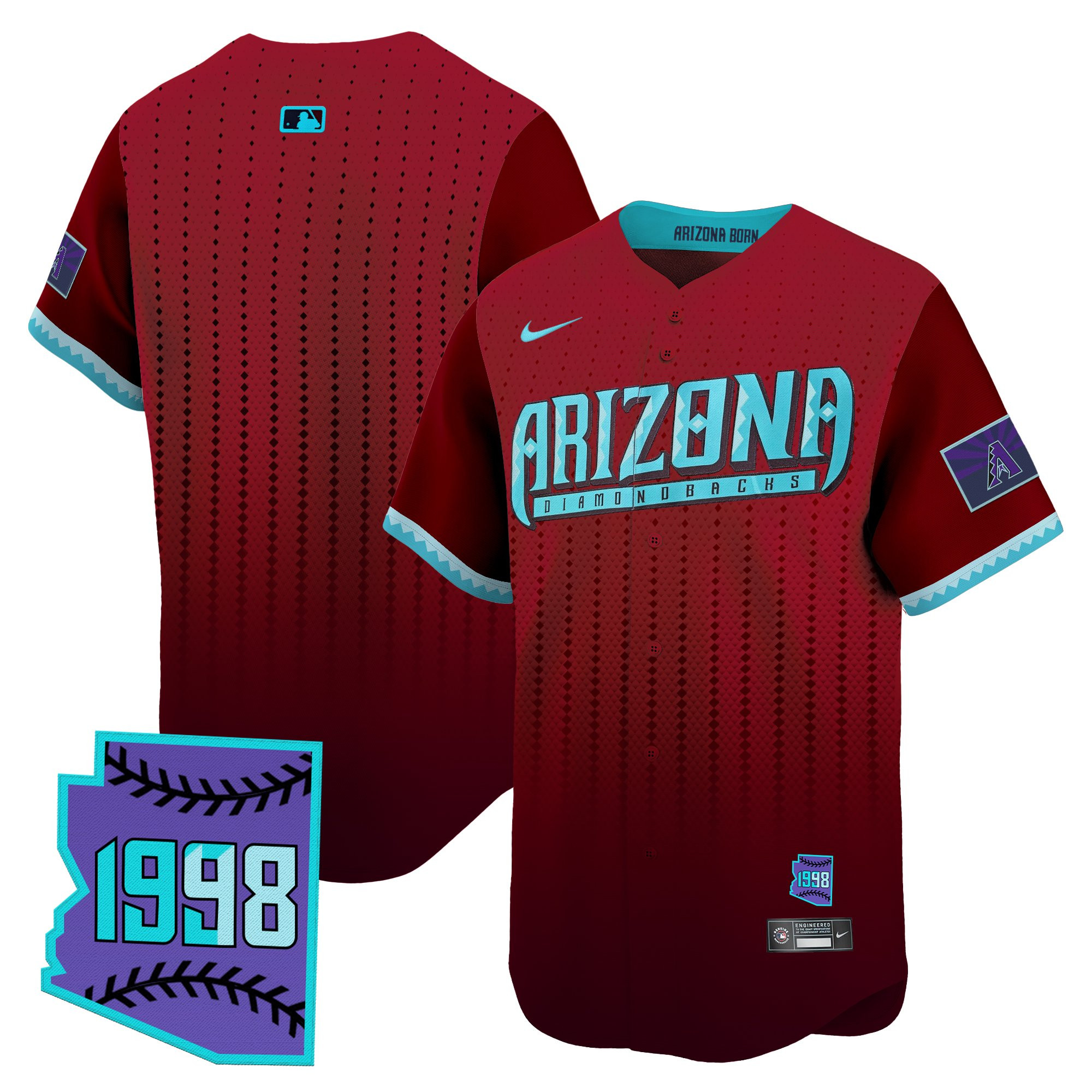 Men's Arizona Diamondbacks 2025 City Connect Vapor Premier Limited Red Jersey - Stitched
