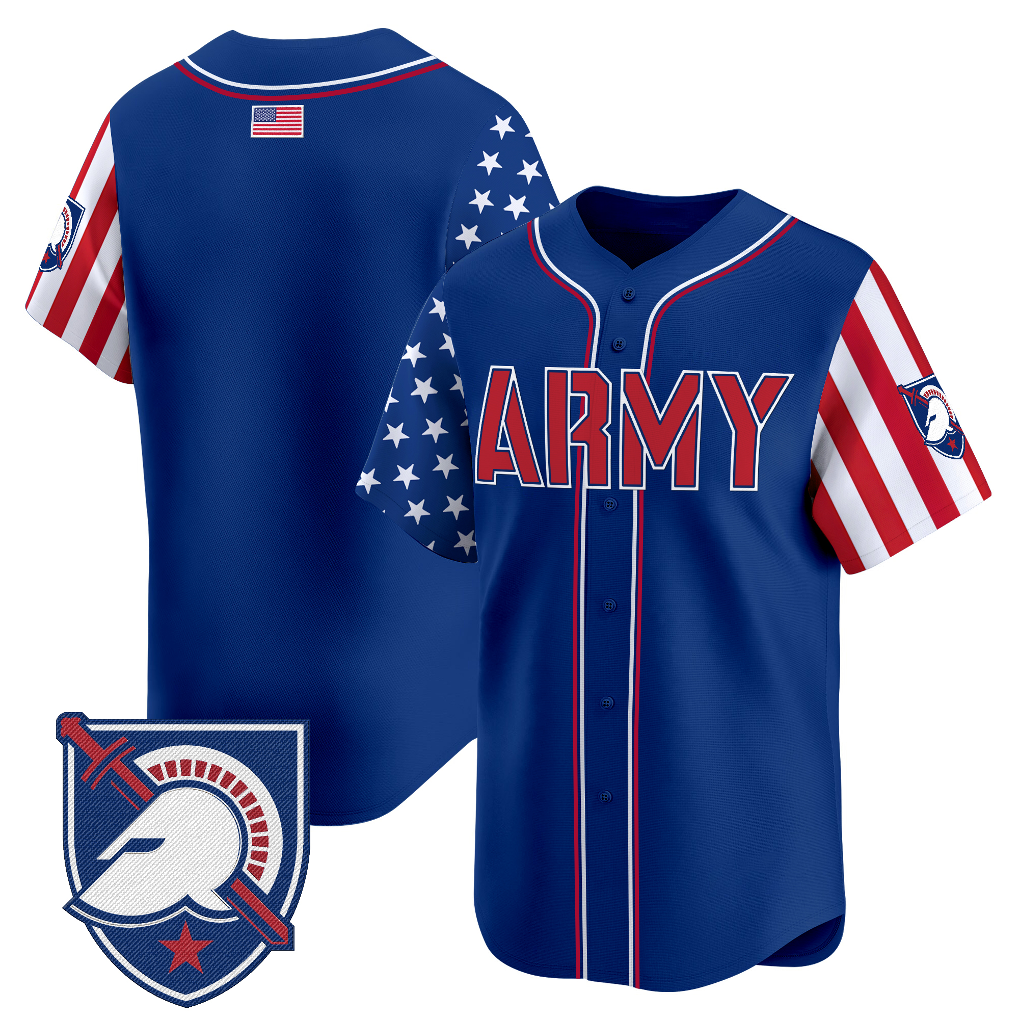 Men's Army Black Knights 2025 Independence Day Vapor Premier Limited Royal Jersey - All Stitched