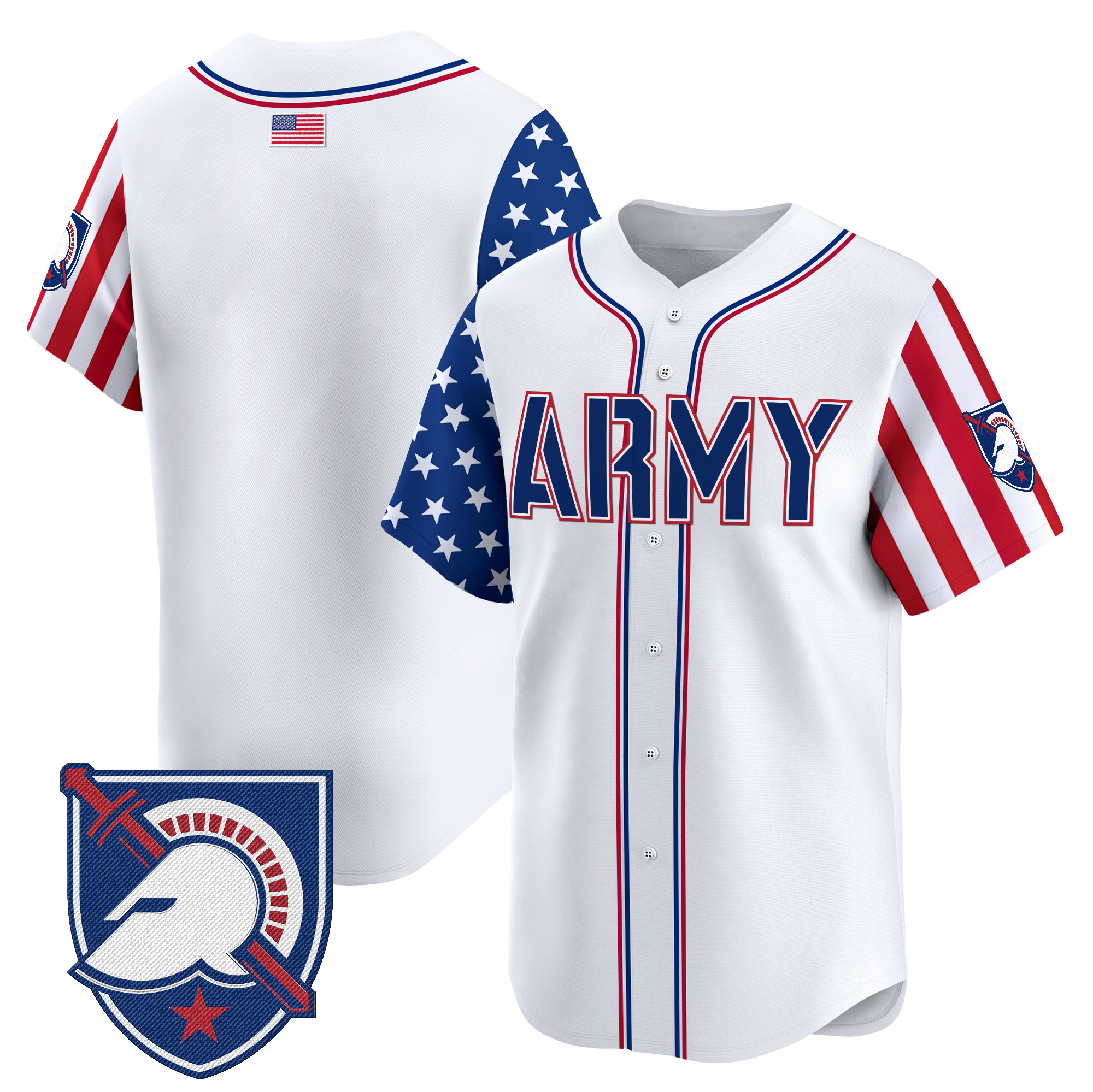 Men's Army Black Knights 2025 Independence Day Vapor Premier Limited White Jersey - All Stitched