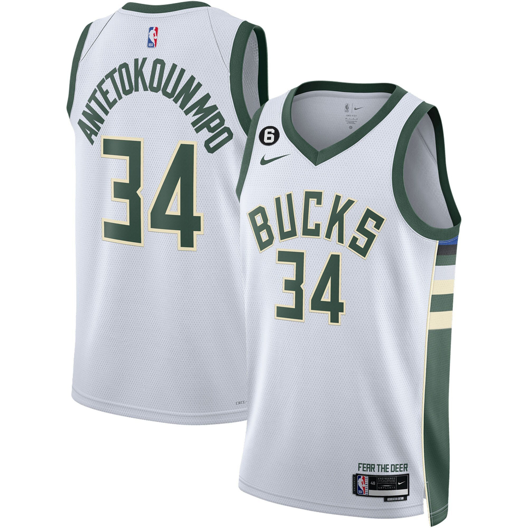 Men's Association Giannis Antetokounmpo #34 Milwaukee Bucks Collection Jersey - All Stitched
