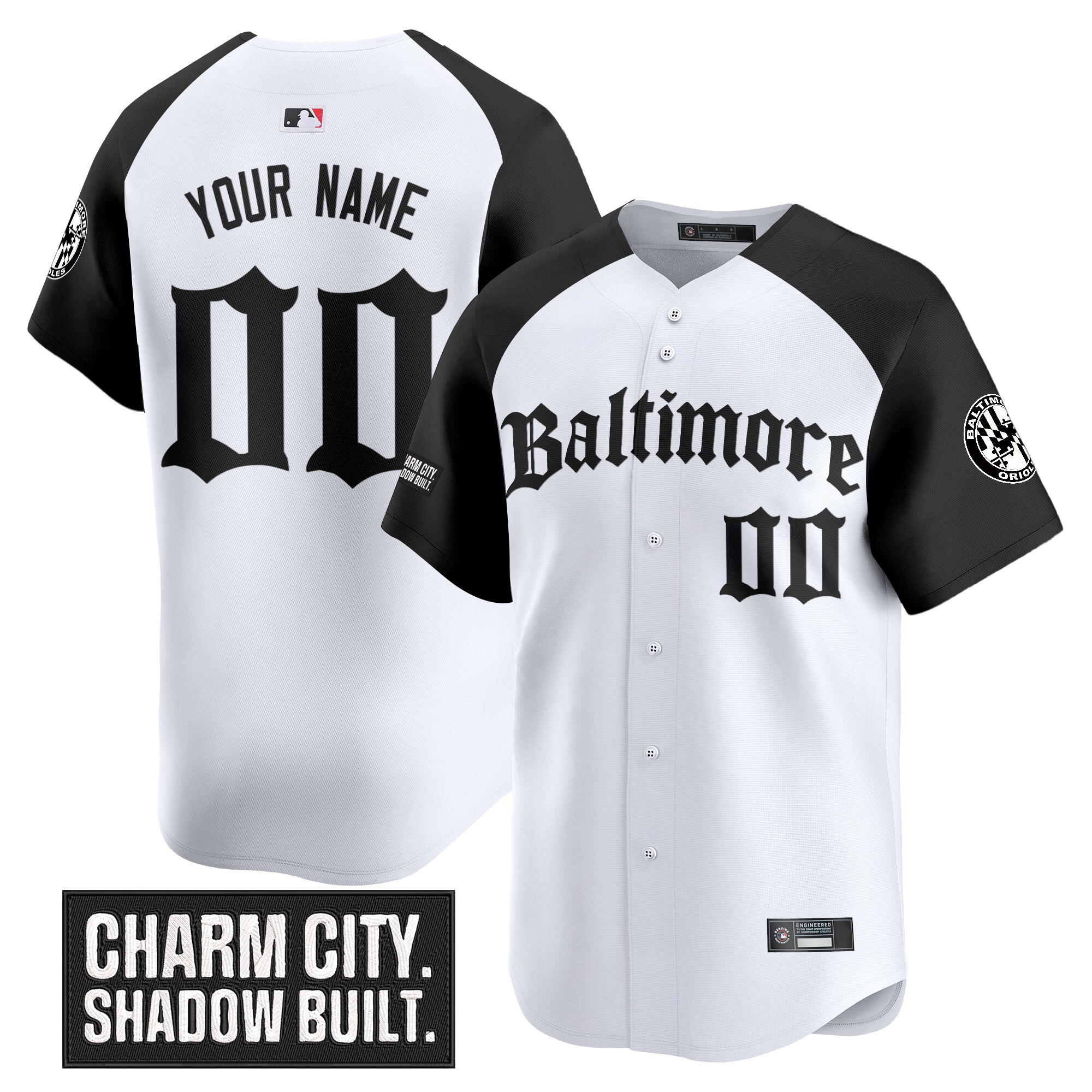 Men's Baltimore Orioles Gothic Harbor Edition Vapor Premier Limited Custom Alternate Jersey - All Stitched