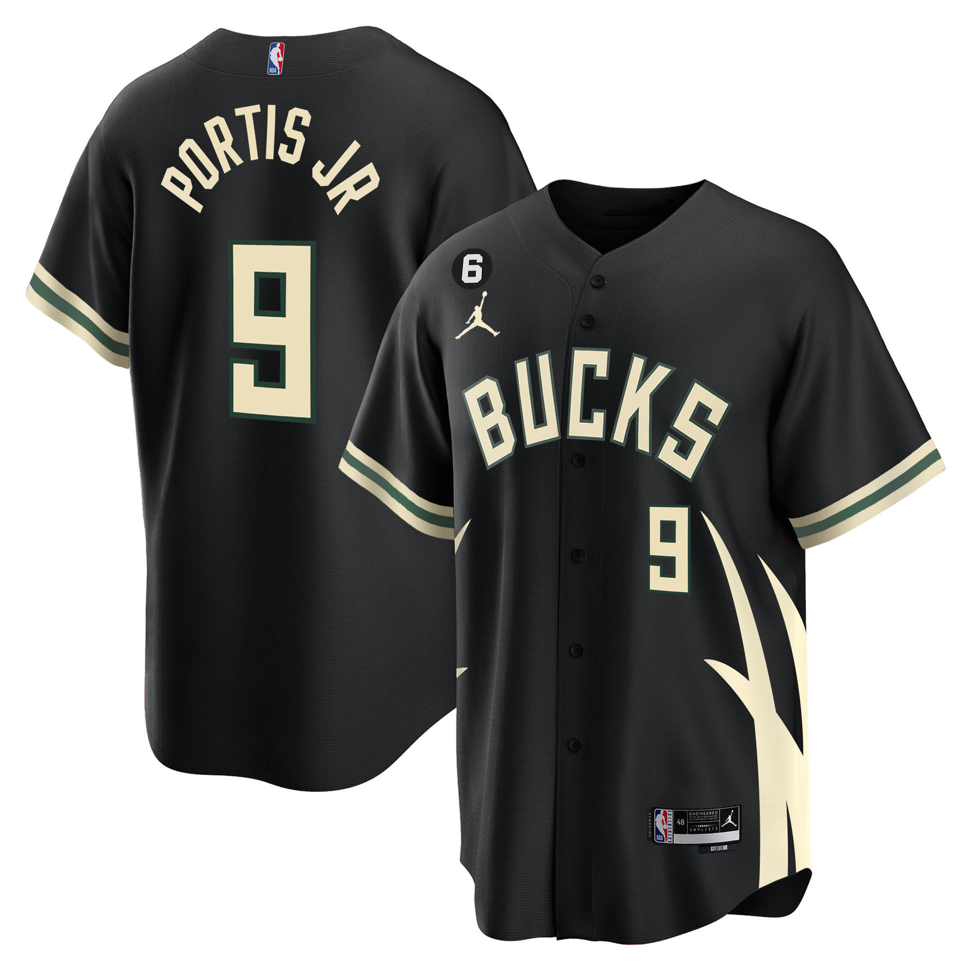 Men's Bobby Portis Milwaukee Bucks Baseball Jersey - All Stitched