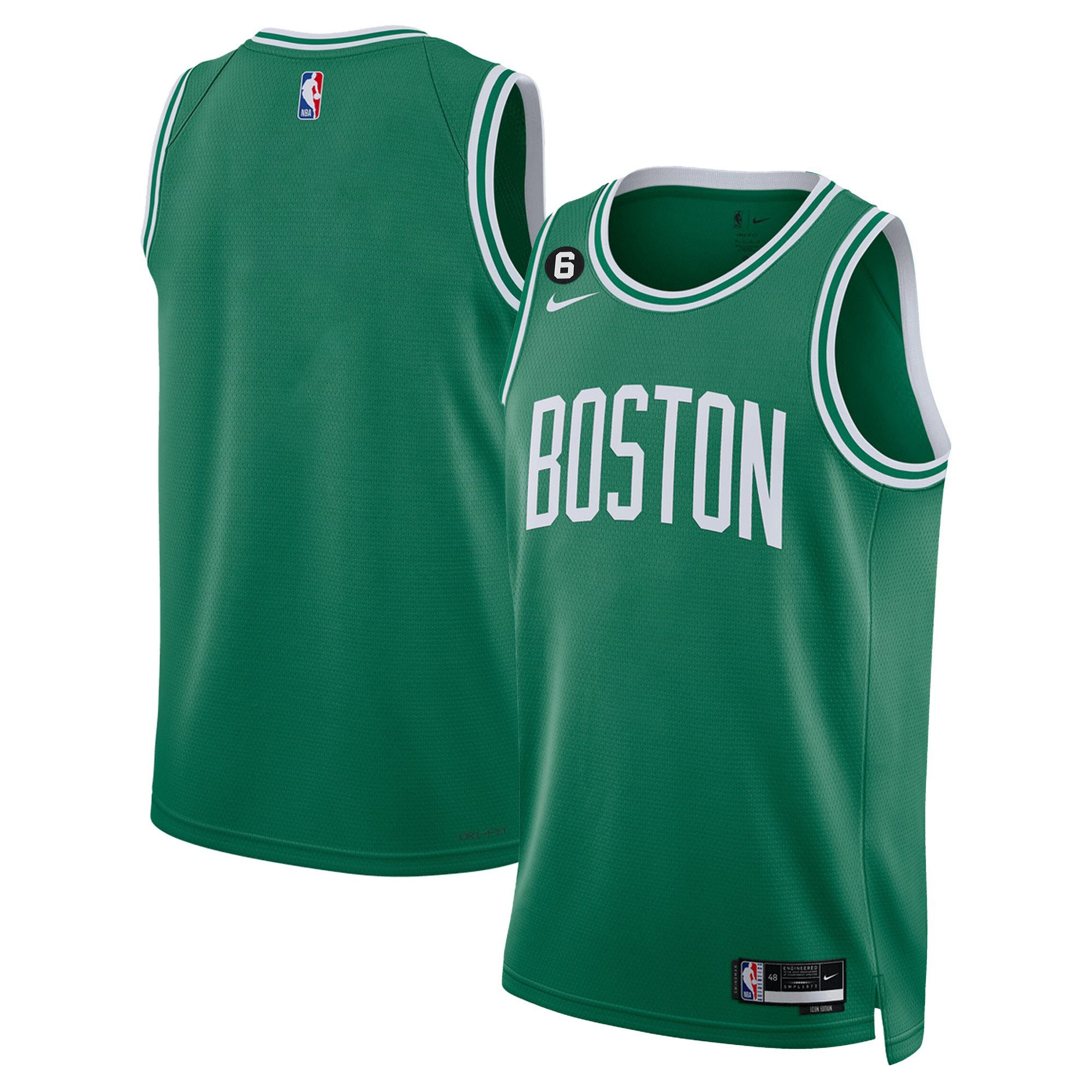 Men's Boston Celtics Bill Russell Patch Collection Icon Jersey - All Stitched