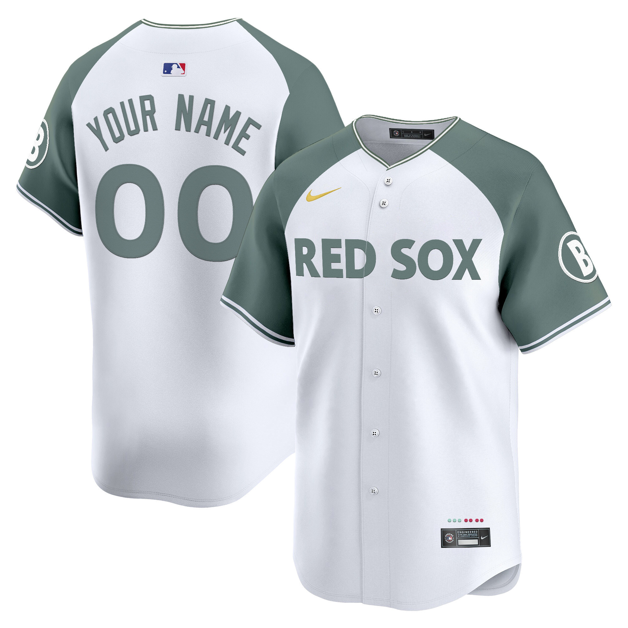 Men's Boston Red Sox 2025 City Connect Vapor Premier Limited Custom Alternate Jersey - All Stitched