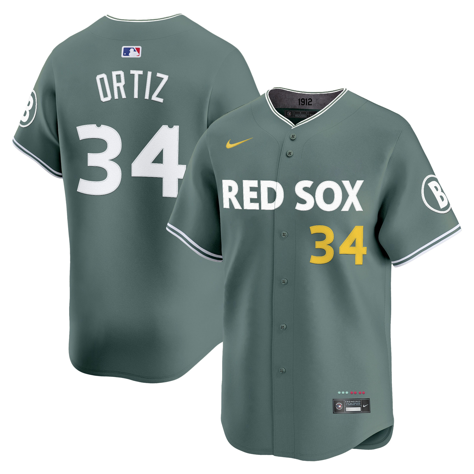 Men's Boston Red Sox 2025 City Connect Vapor Premier Limited David Ortiz Jersey V2 - All Stitched