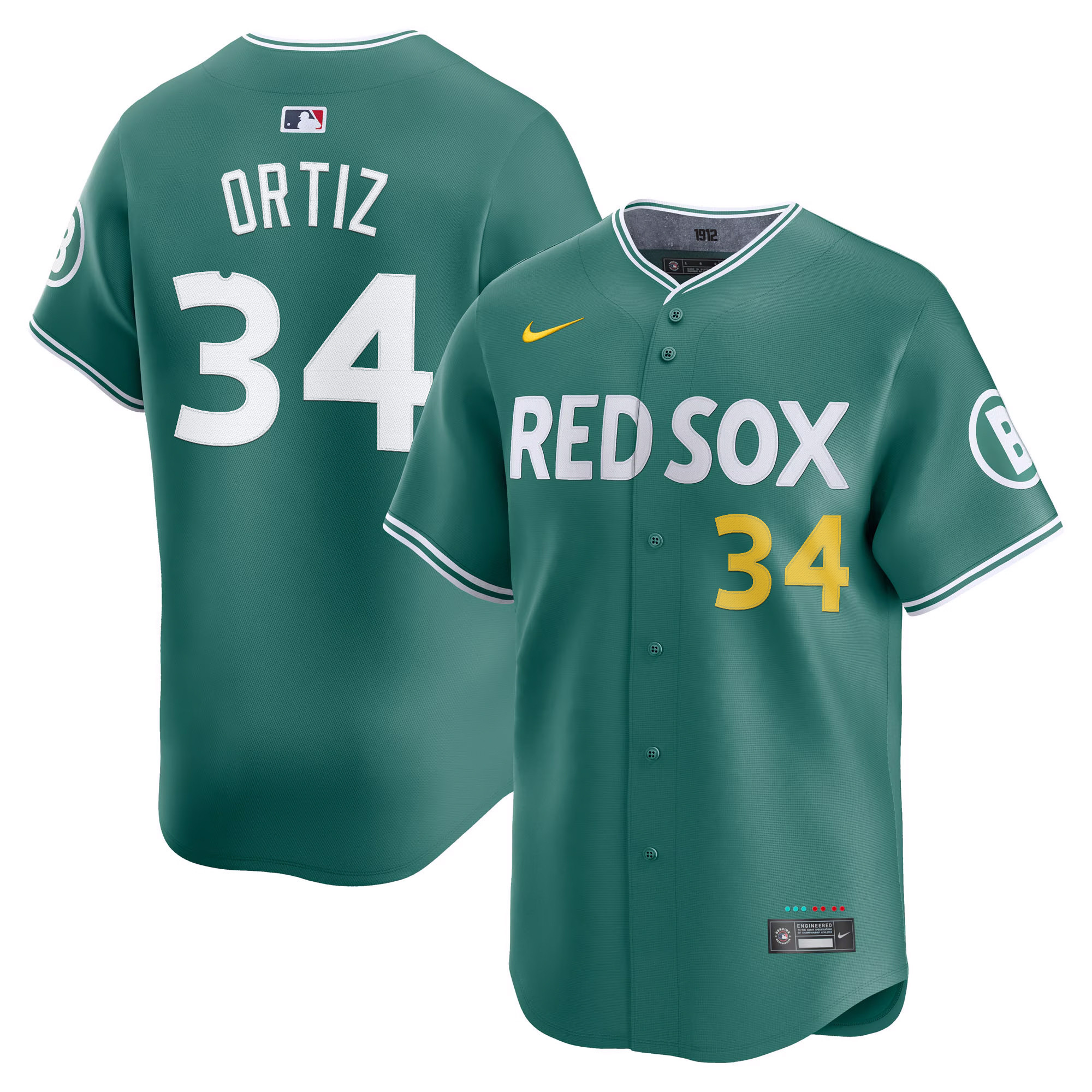 Men's Boston Red Sox 2025 City Connect Vapor Premier Limited David Ortiz Jersey V2 - All Stitched