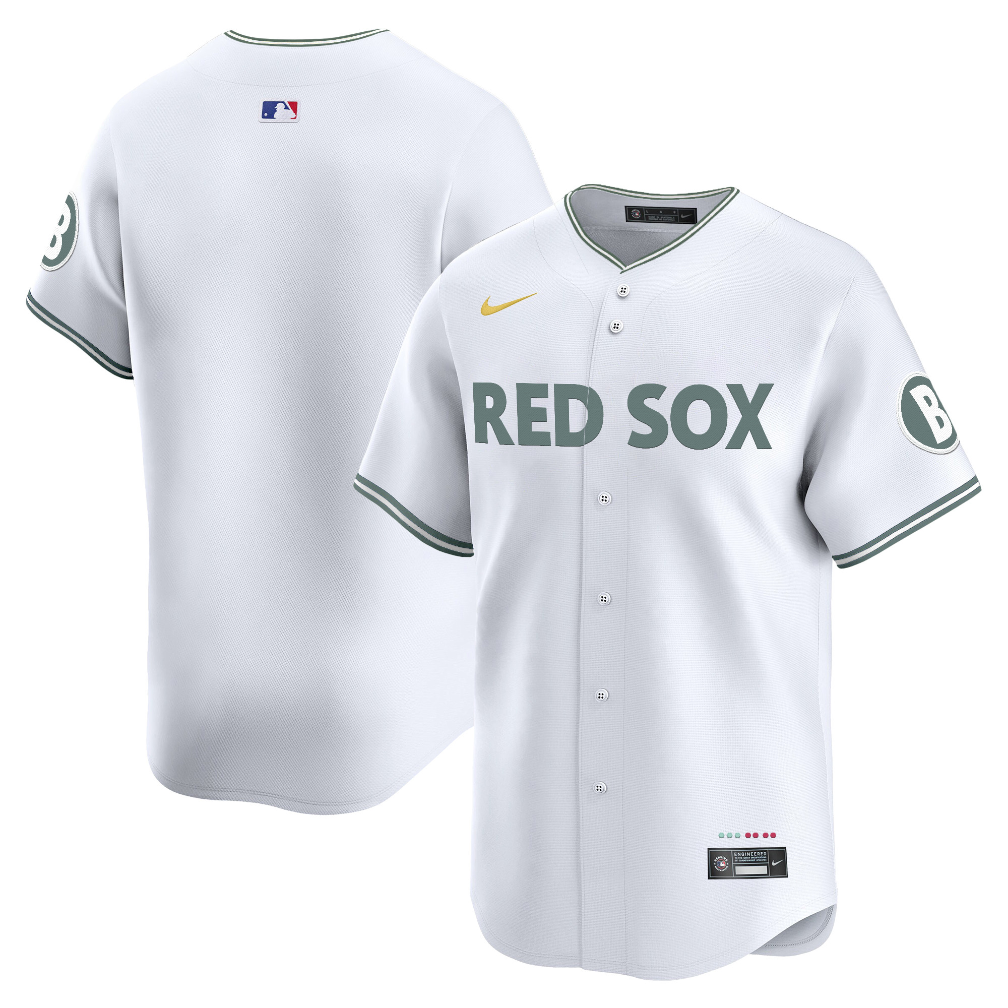 Men's Boston Red Sox 2025 City Connect Vapor Premier Limited White Jersey - All Stitched