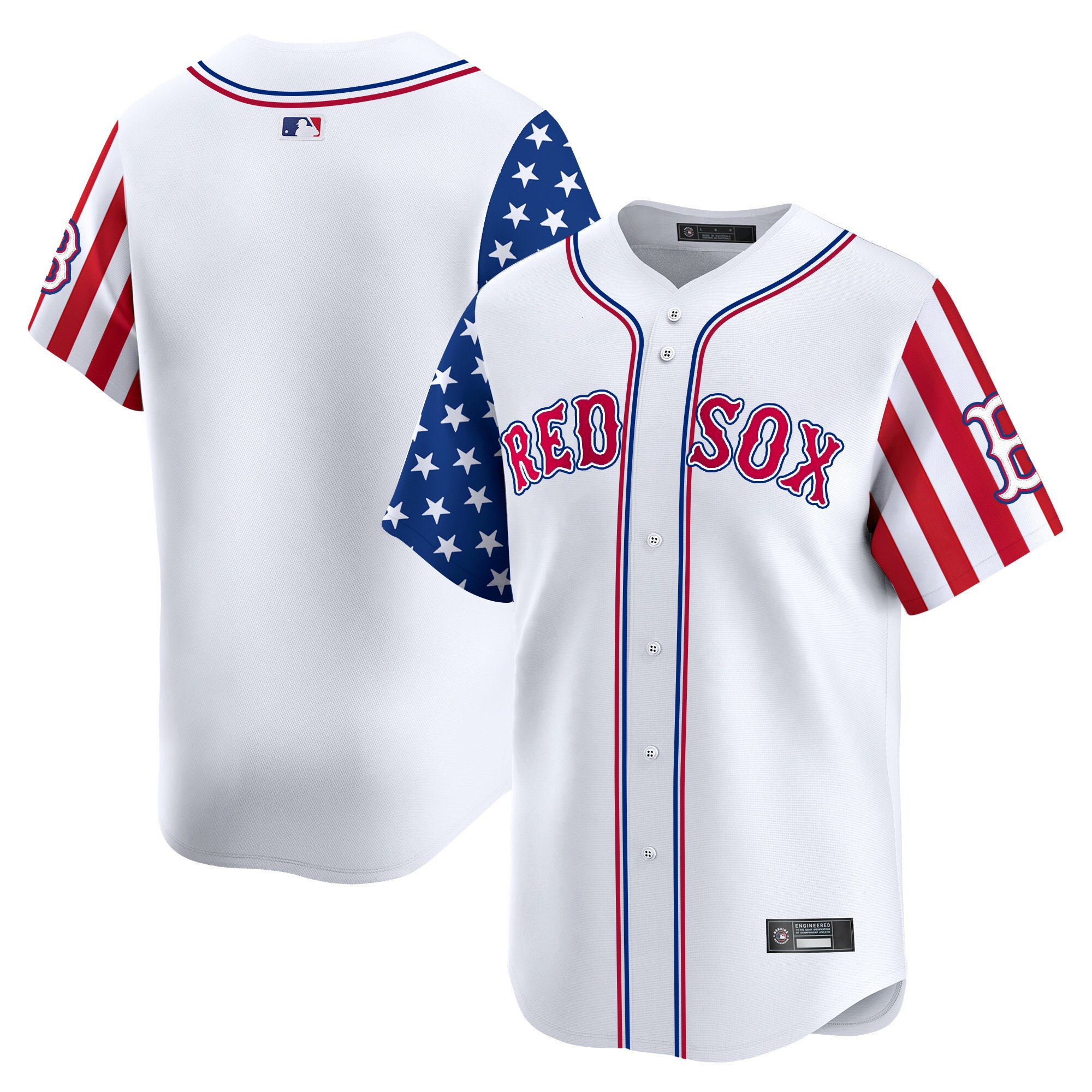 Men's Boston Red Sox 2025 Memorial Day Vapor Premier Limited White Jersey - All Stitched