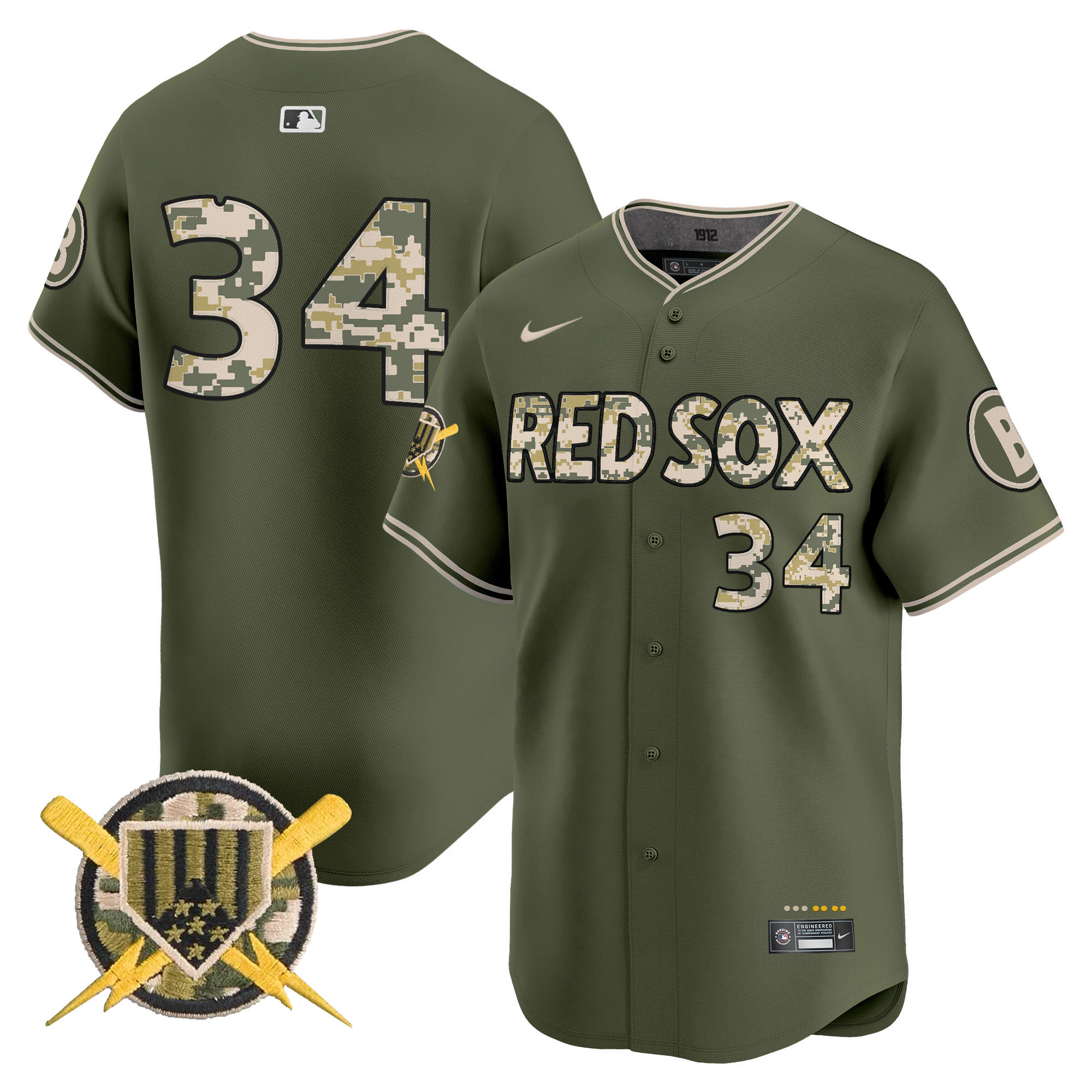 Men's Boston Red Sox Armed Forces Day Vapor Premier Limited David Ortiz Jersey - All Stitched