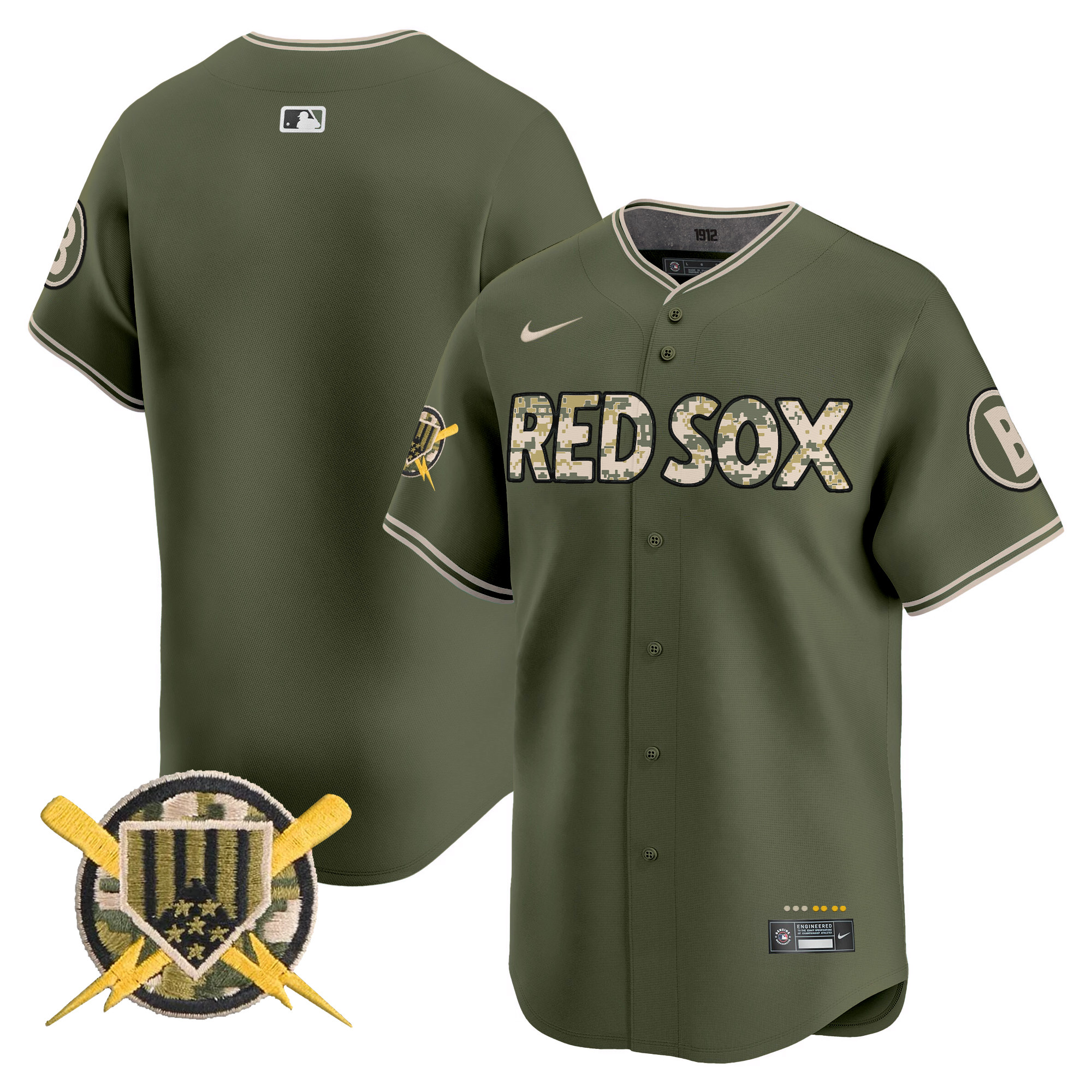 Men's Boston Red Sox Armed Forces Day Vapor Premier Limited Jersey - All Stitched