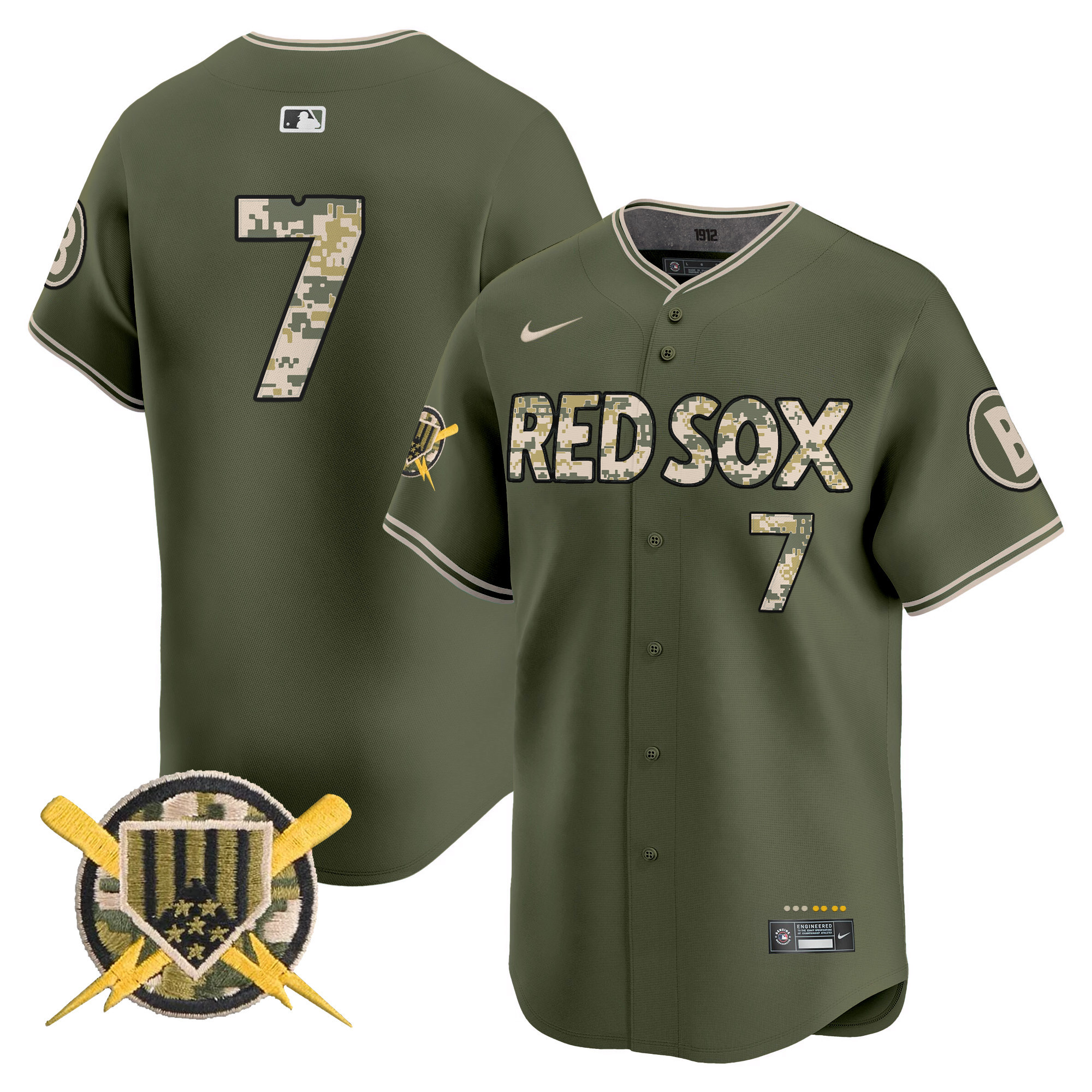 Men's Boston Red Sox Armed Forces Day Vapor Premier Limited Masataka Yoshida Jersey - All Stitched