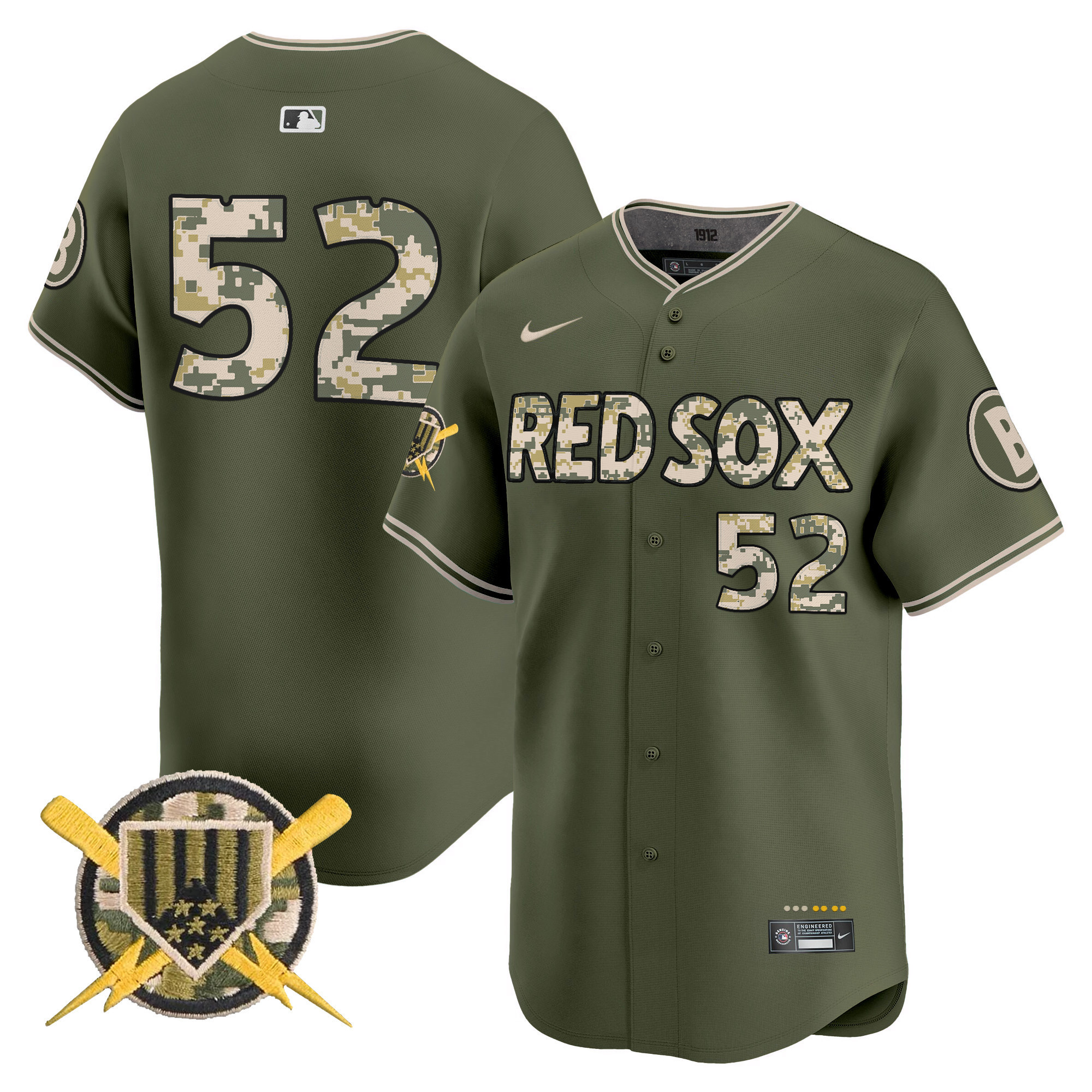 Men's Boston Red Sox Armed Forces Day Vapor Premier Limited Wilyer Abreu Jersey - All Stitched
