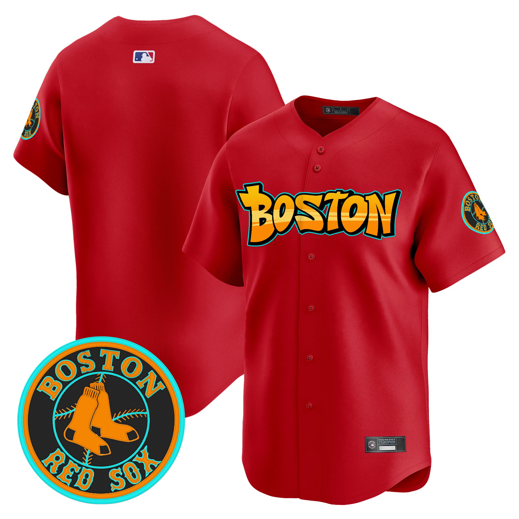 Men's Boston Red Sox 'Graffiti Streetstyle Edition Vapor Premier Limited Red Jersey - All Stitched