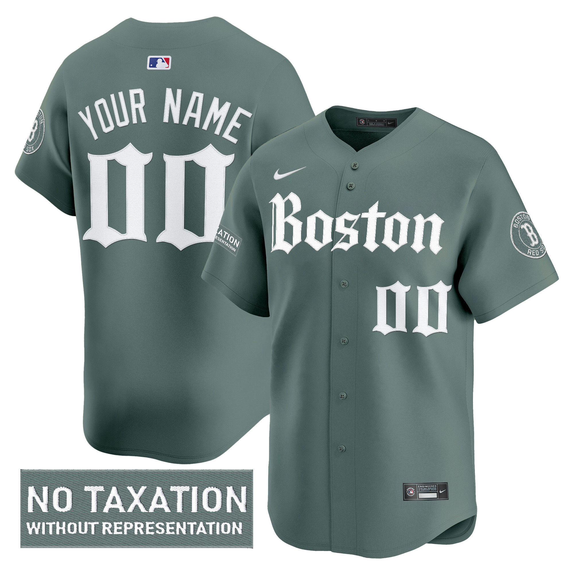 Men's Boston Red Sox Retro Newspaper Edition Vapor Premier Limited Custom Green Monster Jersey - All Stitched