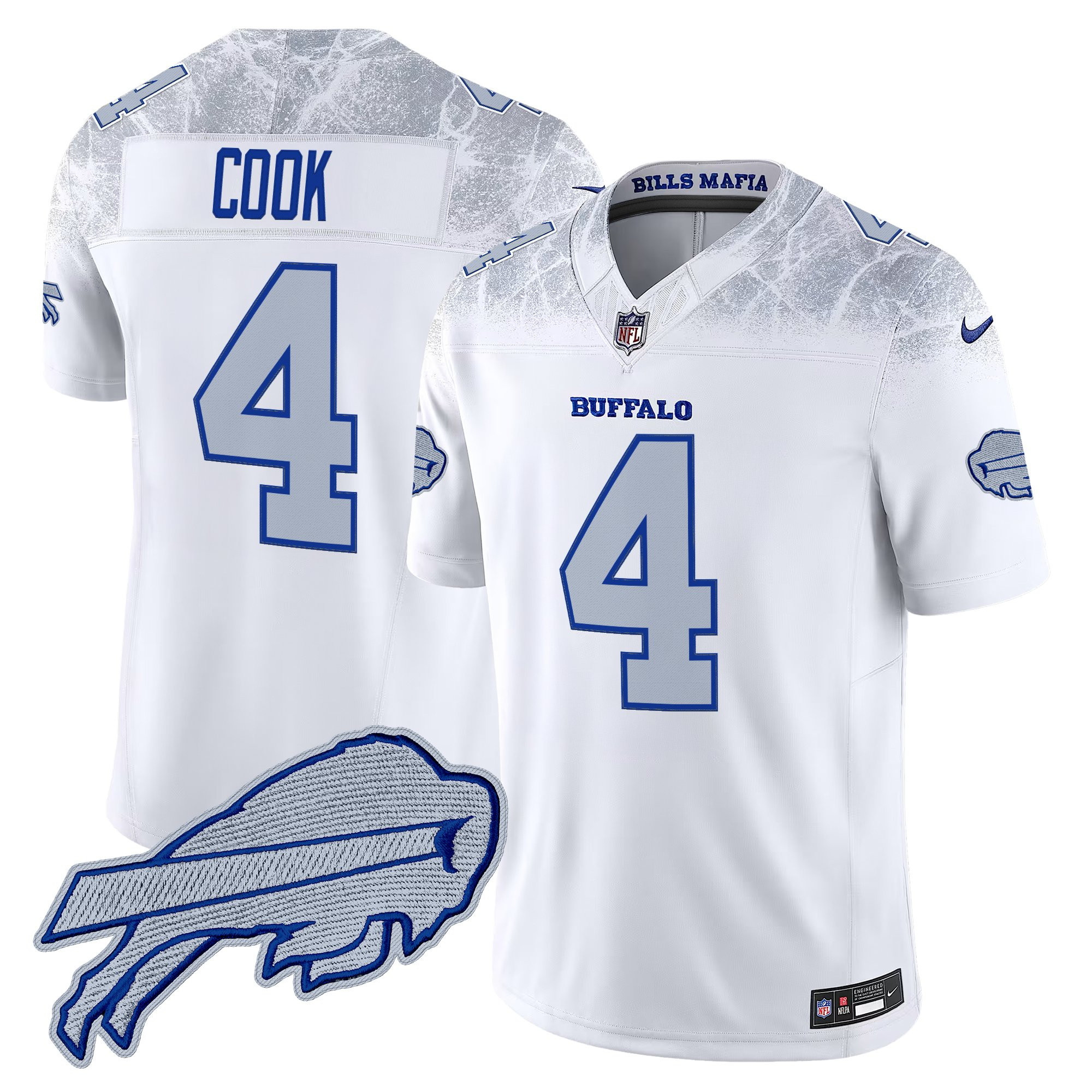 Men's Buffalo Bills 2025 Rivalries Vapor Limited James Cook Jersey - All Stitched